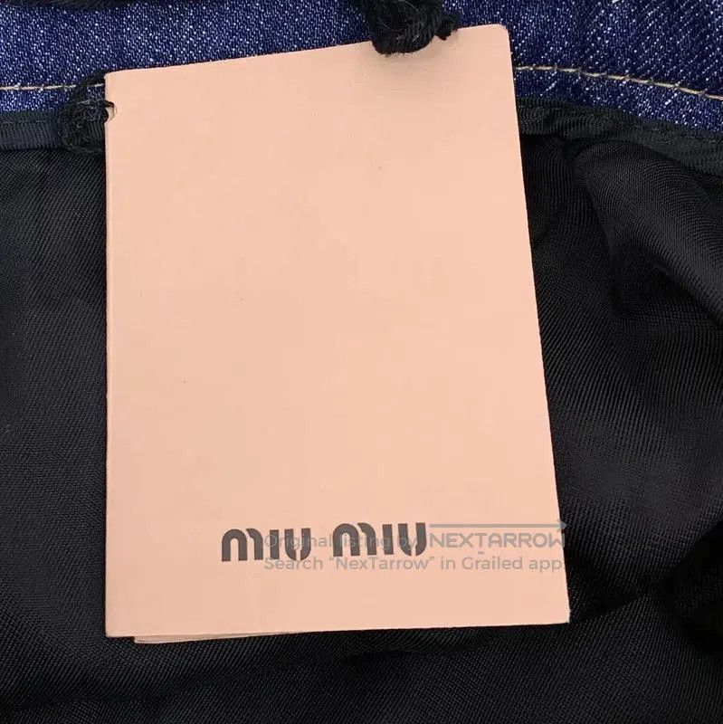 Miu Miu Miu Miu Denim Skirt with Decorative Elements . Size 23" - 9 Thumbnail