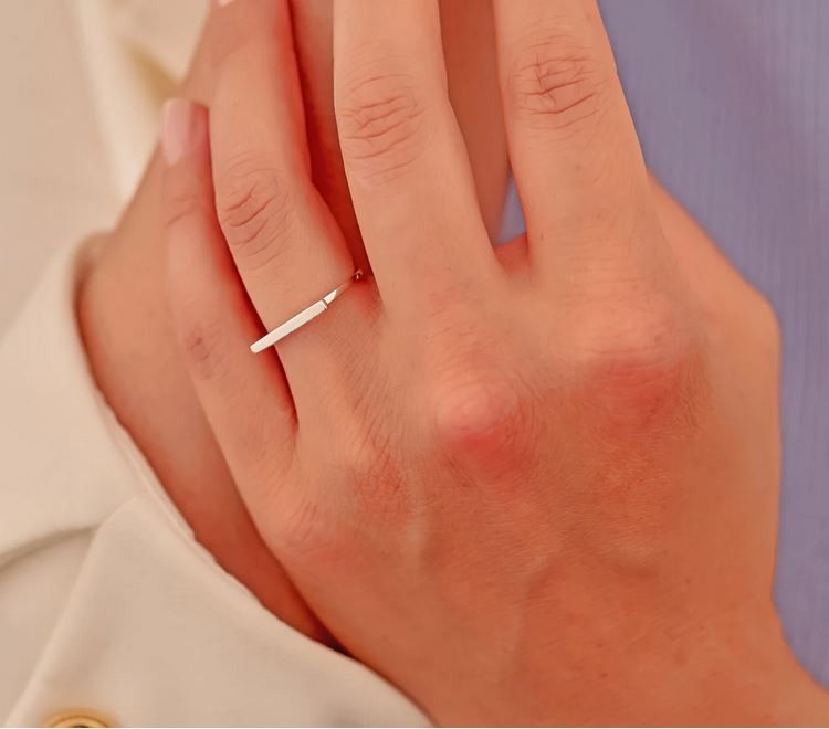 Handmade Minimal Girls Jewelry Gold Bar Ring 925K Silver Grailed