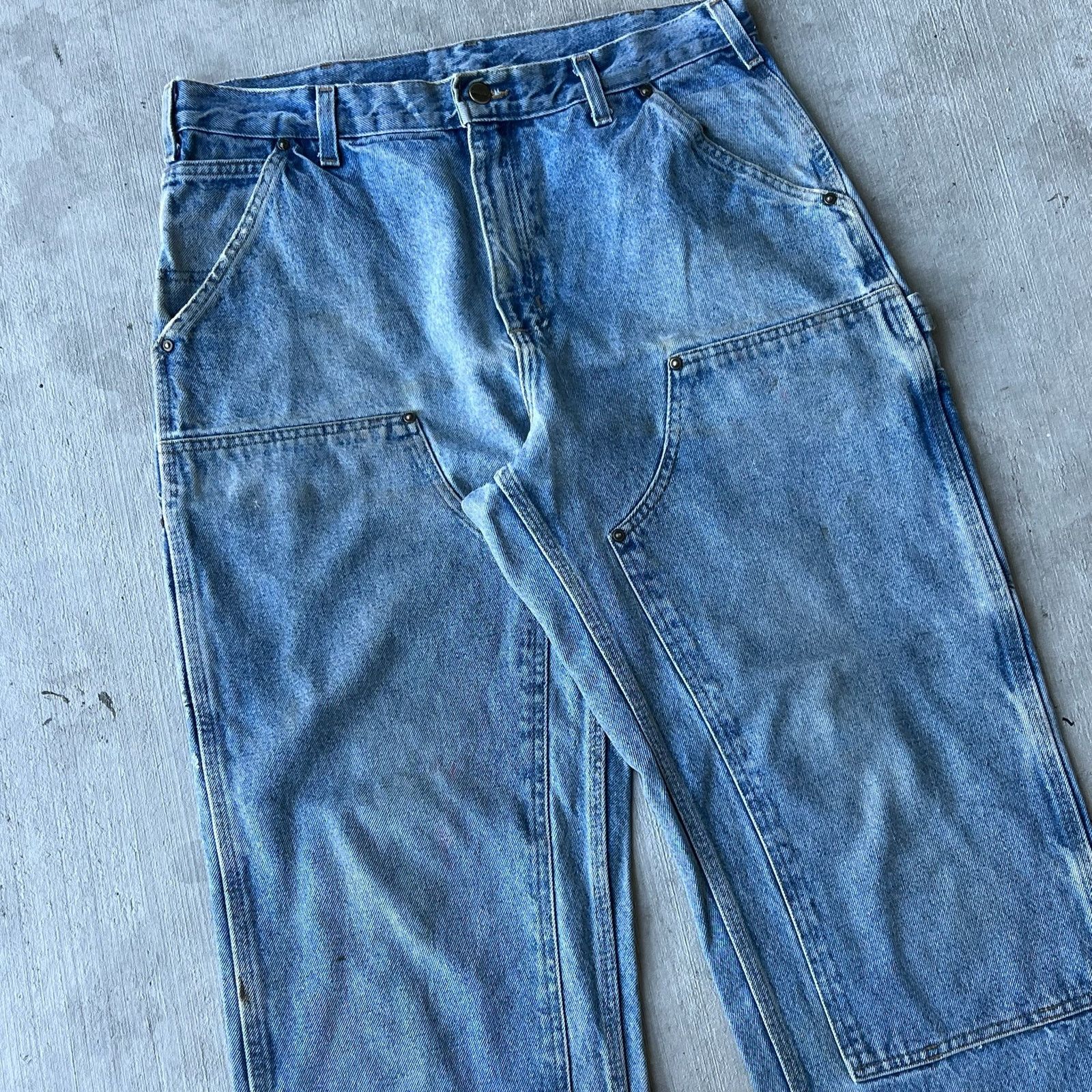 Carhartt × Vintage Carhartt denim blue jean double knee work carpenter pants Size US 34 / EU 50 - 2 Thumbnail