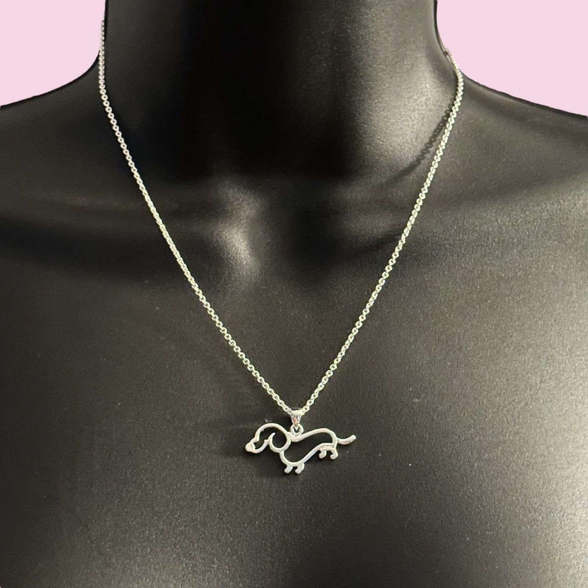 Other Fine silver plated Dachshund pendant necklace Size ONE SIZE - 1 Thumbnail