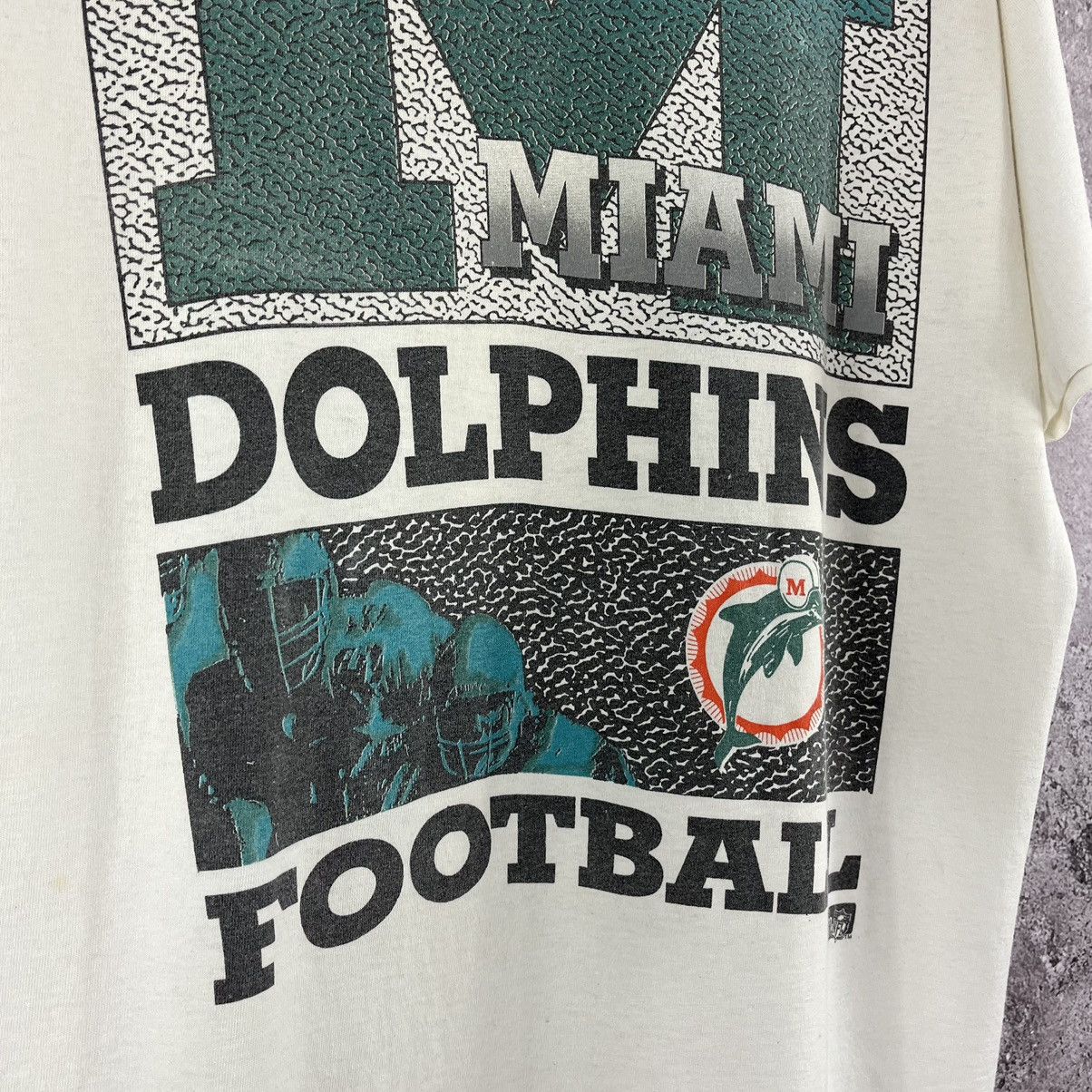 NFL × Starter × Vintage Vintage 90’s Starter Miami Dolphins T-Shirt Rare Streatwear Size US L / EU 52-54 / 3 - 4 Thumbnail