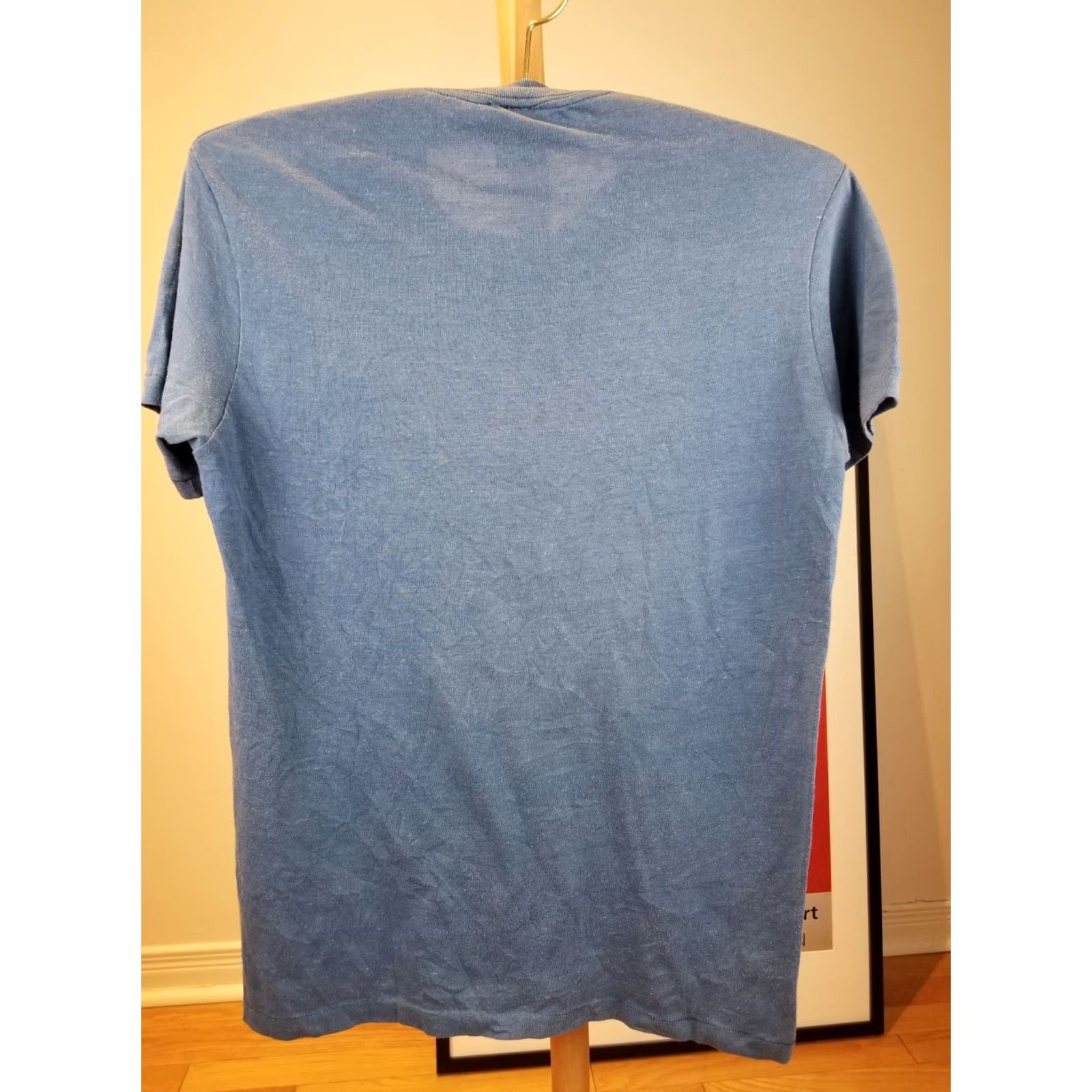 Nike VINTAGE Nike BLUE TAG T-SHIRT 50/50 BLUE Sz MEDIUM Shirt Men Blue 80s 19-27 INCH Back Casual Rock USA -Mens Size US M / EU 48-50 / 2 - 4 Thumbnail