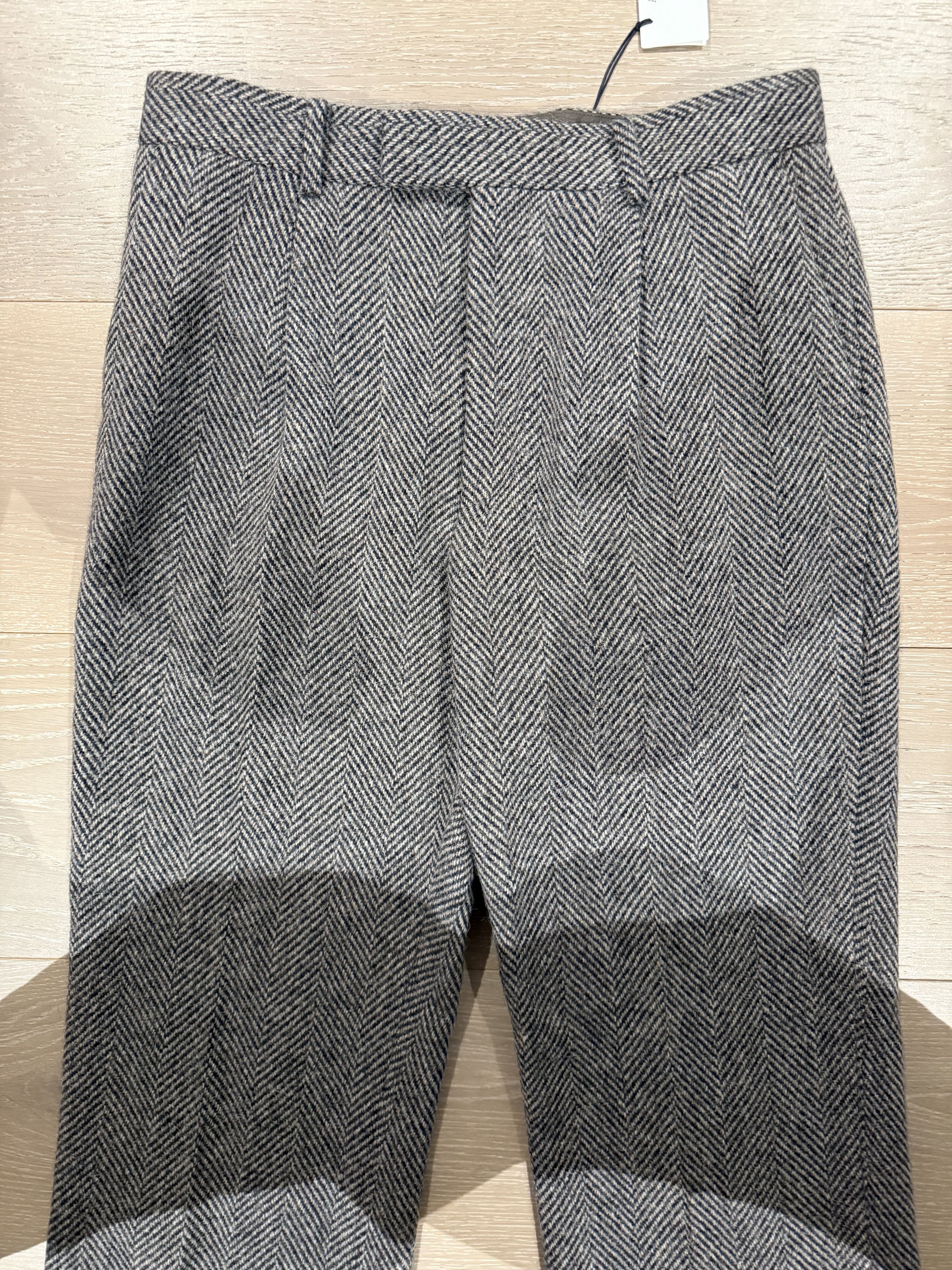 💚 Auralee Alpaca Shetland Wool Tweed Slacks NEW