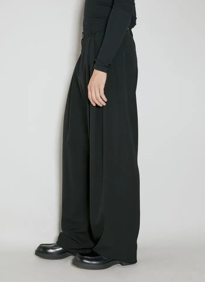 Saint Laurent Paris o1bcso1str1124 Wide Leg Pants in Black Size US 38 / EU 54 - 4 Thumbnail
