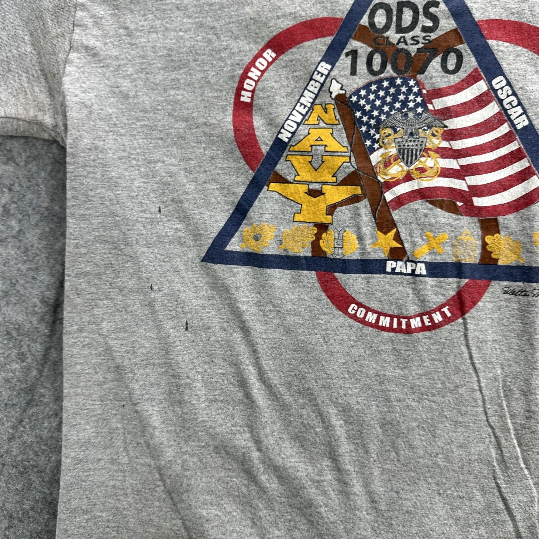 Hanes VINTAGE US Navy ODS Class 10070 T-Shirt Mens Large Gray Hanes Military Graphic Tee 2010 Size US L / EU 52-54 / 3 - 7 Thumbnail