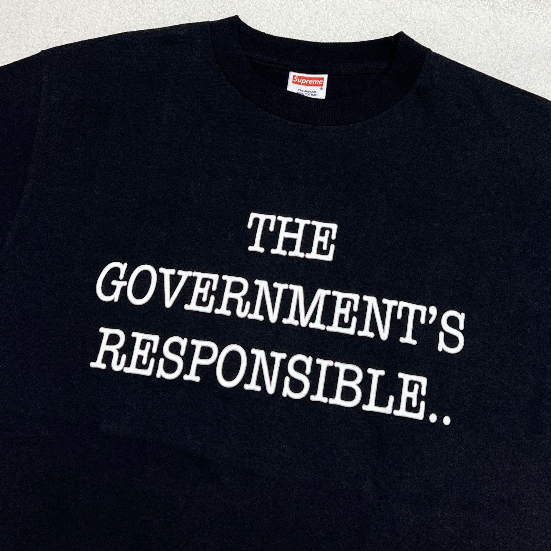 Supreme Supreme SS06 Public Enemy THE GOVERNMENT'S RESPONSIBLE Tee Size US M / EU 48-50 / 2 - 6 Thumbnail