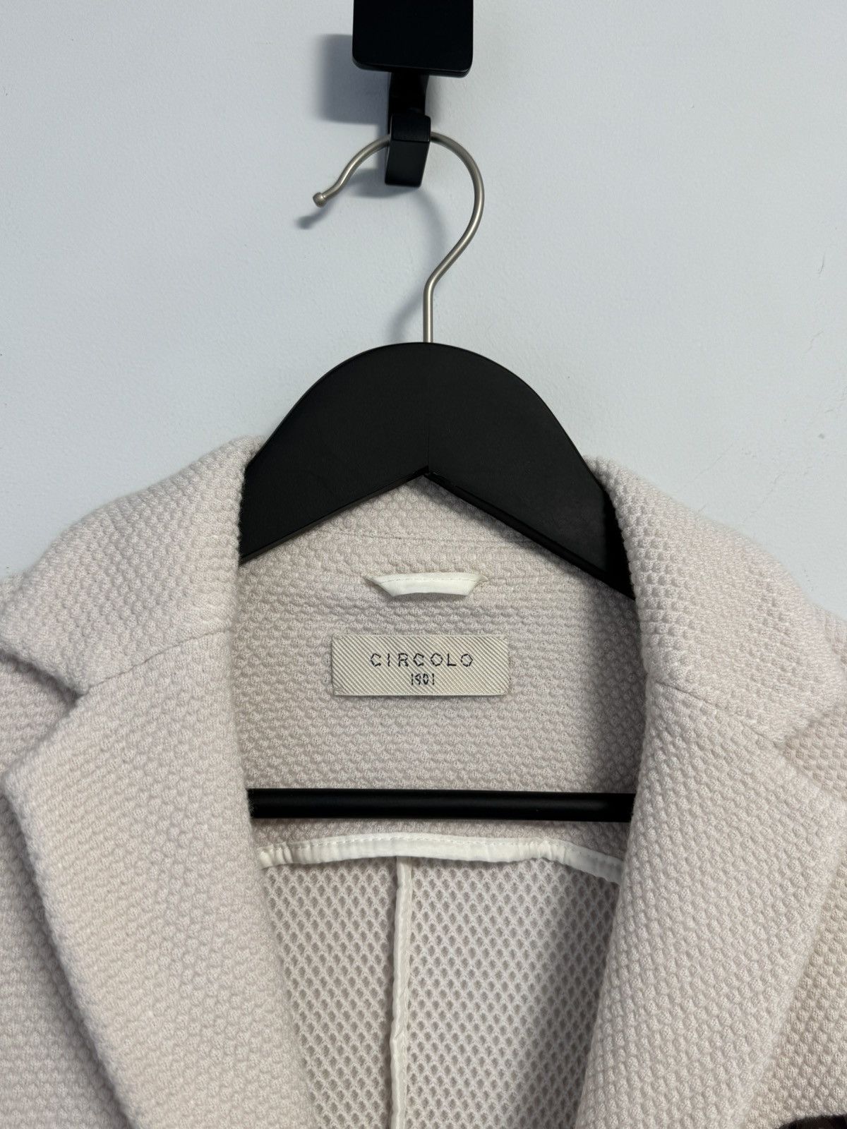 Circolo 1901 Circolo 1901 Women’s Cotton Blazer Jacket Beige Textured Size S / US 4 / IT 40 - 6 Thumbnail