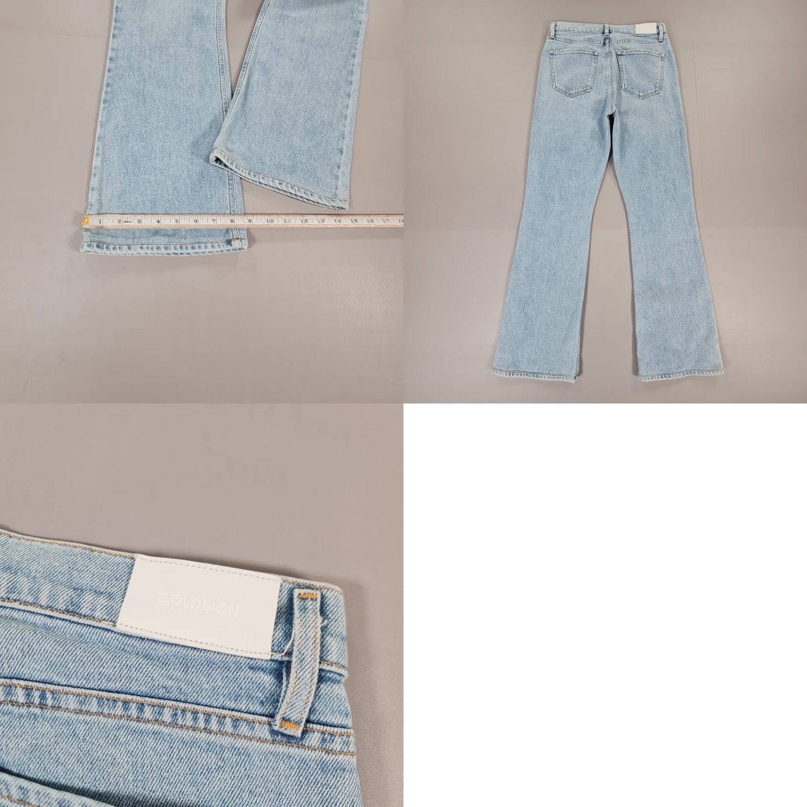 GOLDSIGN GOLDSIGN Womens Bootcut Jeans Blue W27 L30 High Rise Stretch Denim Size 27" / US 4 / IT 40 - 8 Thumbnail