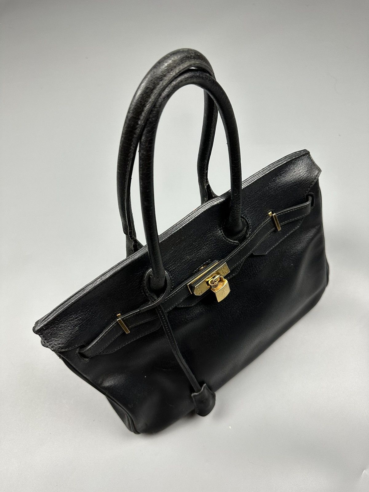 Handmade Hermes Birkin Inspired Custom Leather Handmade Bag Size ONE SIZE - 5 Thumbnail