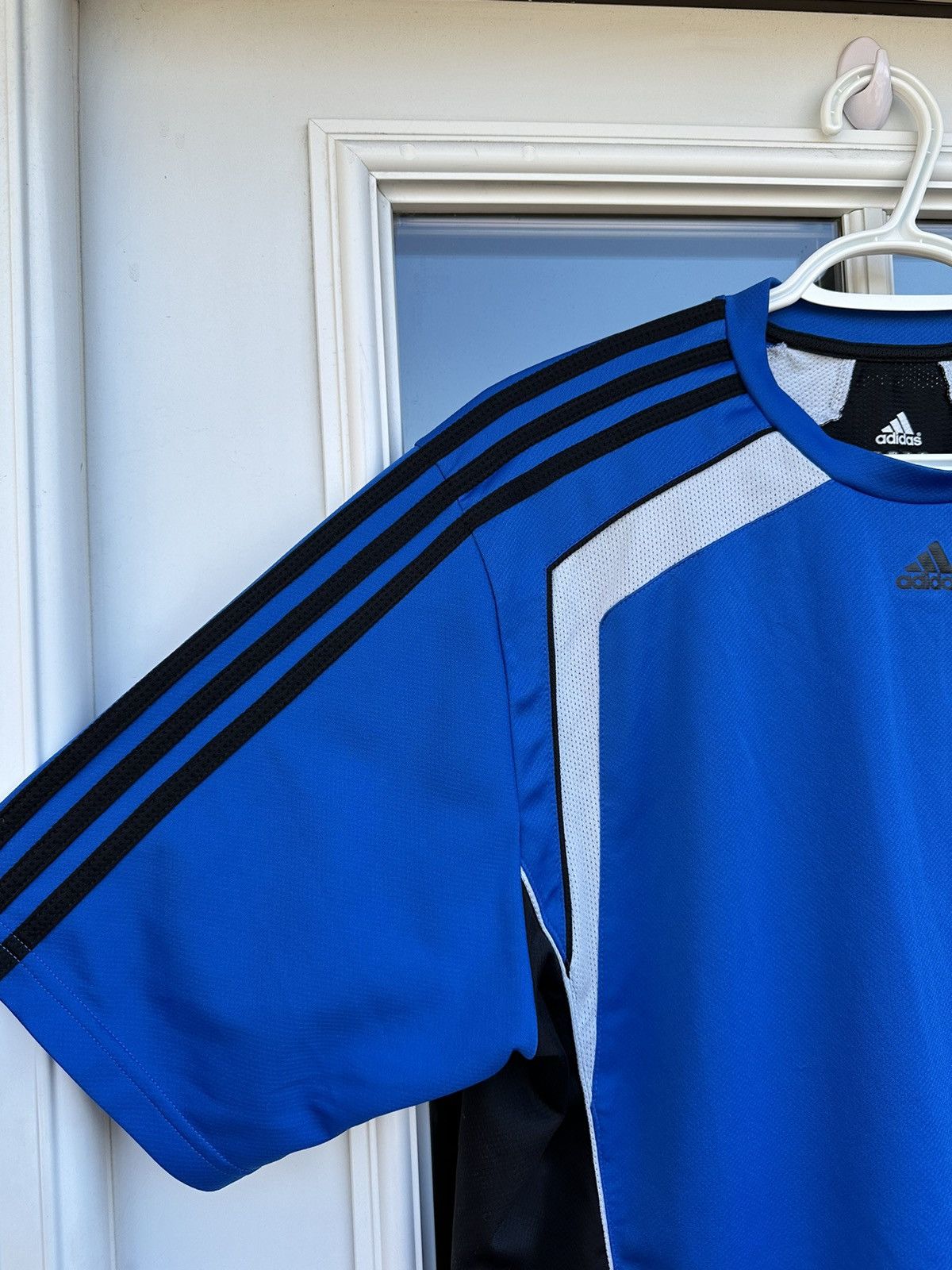 Adidas Vintage Adidas 2001 Climacool Soccer striped t-shirt jersey Size US L / EU 52-54 / 3 - 2 Thumbnail