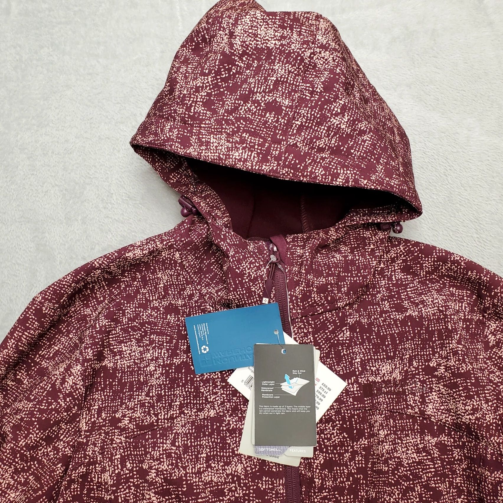 Vintage VINTAGE Mountain Warehouse Jacket Women US 10 Burgundy Exodus Softshell Zip Fleece Lined Size L / US 10 / IT 46 - 3 Thumbnail