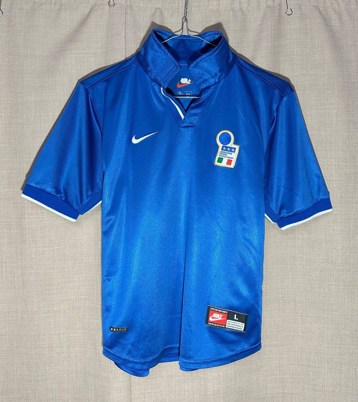 Nike ITALY 1998 Home BAGGIO Nike Football Jersey Shirt Young L Size US XS / EU 42 / 0 - 2 Thumbnail