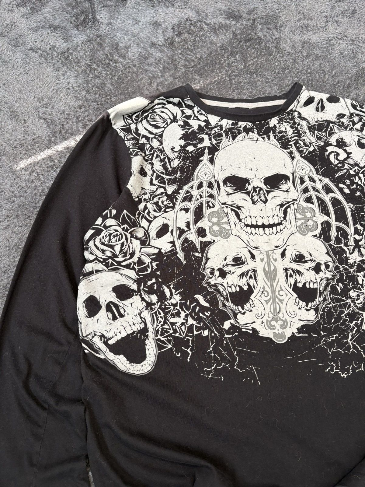 Affliction Affliction Skulls Y2K Ed Hardy Style Tribal Longsleeve Size US L / EU 52-54 / 3 - 2 Thumbnail