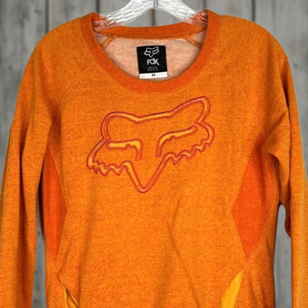 Vintage Fox Sweatshirt Pullover Long Sleeve Orange M Women Juniors Activewear Size Medium Size M / US 6-8 / IT 42-44 - 1 Thumbnail