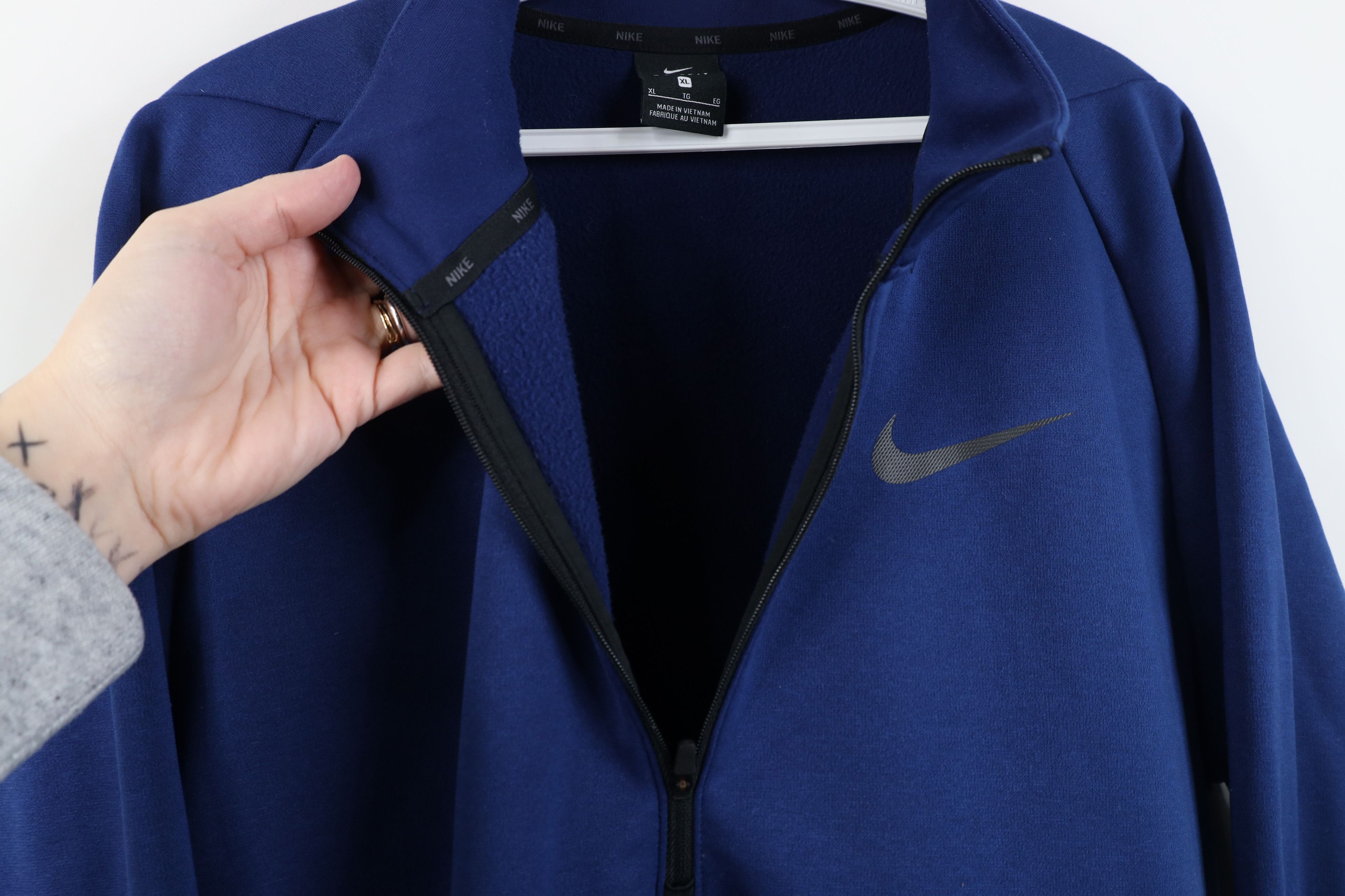 Nike Vintage Y2K Nike Lined 1/4 Half Zip Pullover Sweatshirt Blue Size US XL / EU 56 / 4 - 6 Thumbnail