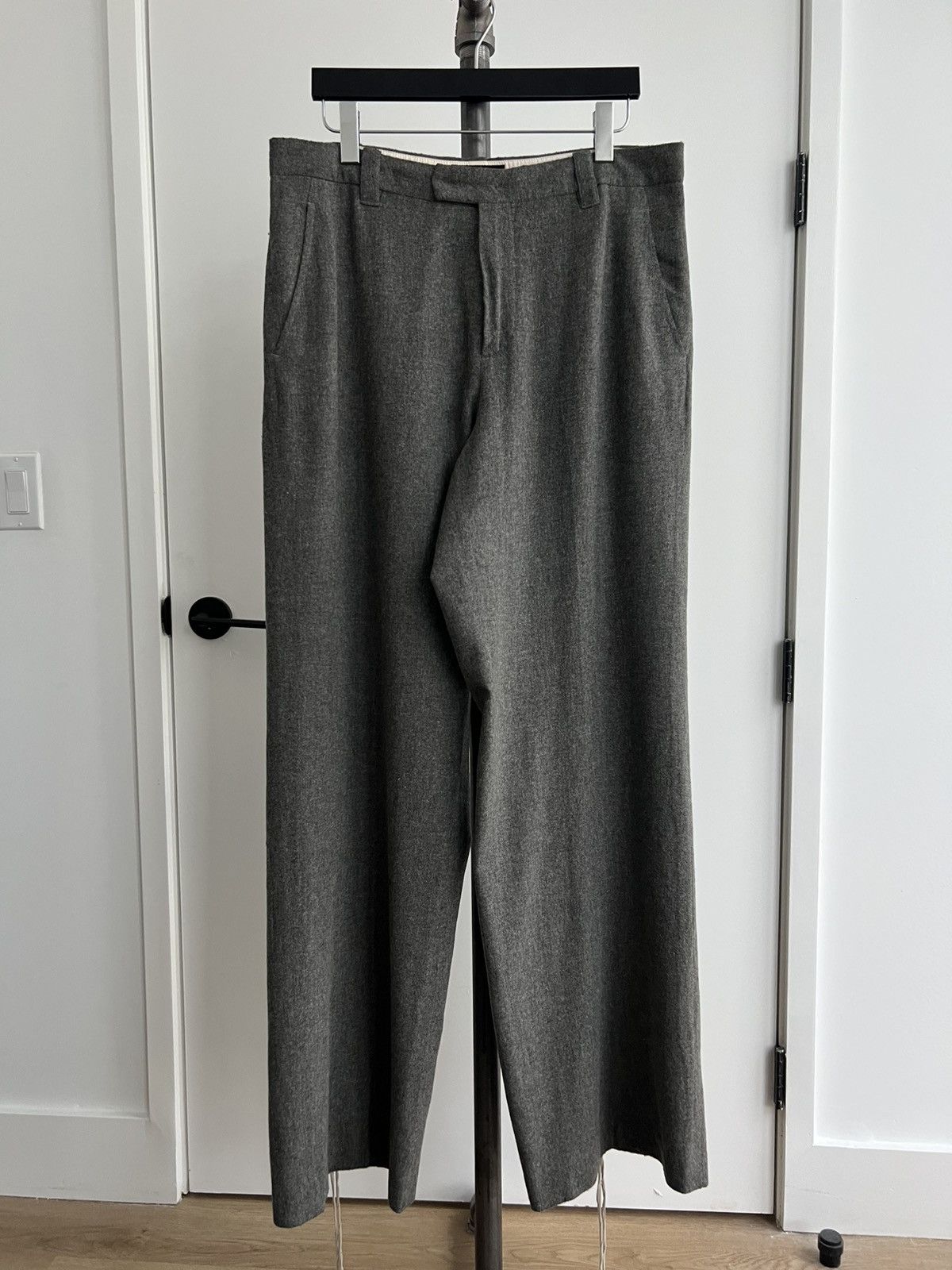 Ann Demeulemeester SS97 Gray Wool Wide Trousers Size 28" / US 6 / IT 42 - 1 Thumbnail