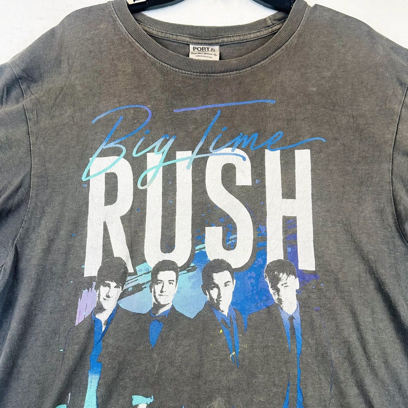 Port & Company Big Time Rush Mens Lg Gray Graphic You're My Childhood Nickelodeon Tee Shirt Size US L / EU 52-54 / 3 - 4 Thumbnail
