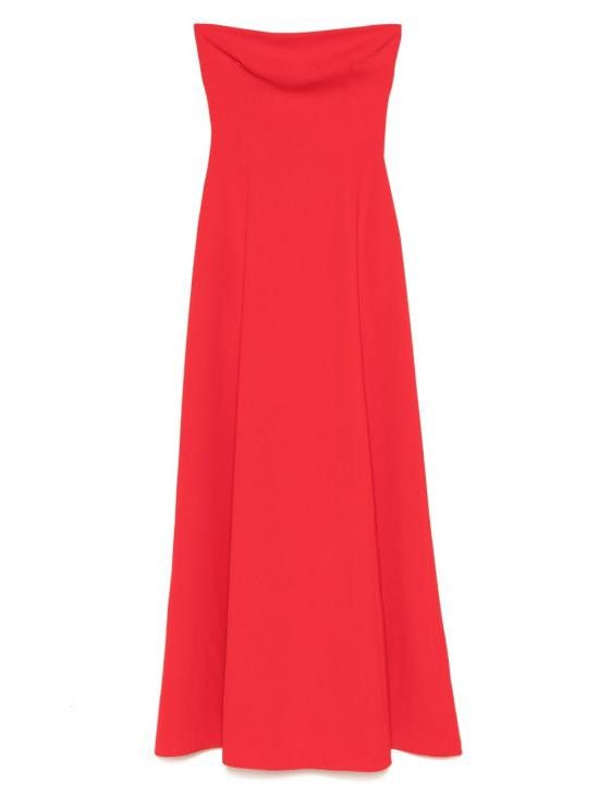 ワンピース SOLACE LONDON Women Mid Skirts OS43040 RED The Giana Skirt in Red – Solace London