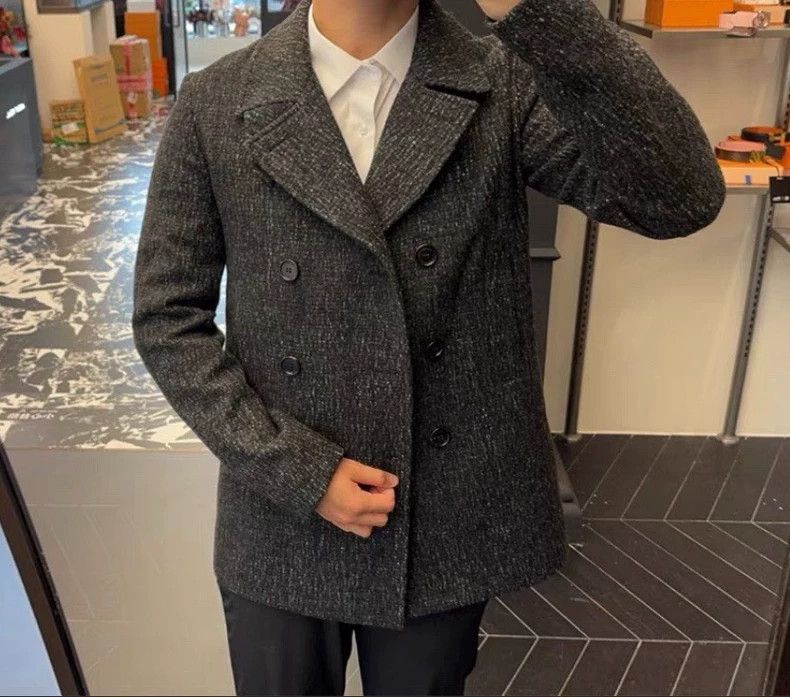Dior Dior Black and gray snow-colored wool coat 2501-Nextarrow Size US S / EU 44-46 / 1 - 7 Thumbnail