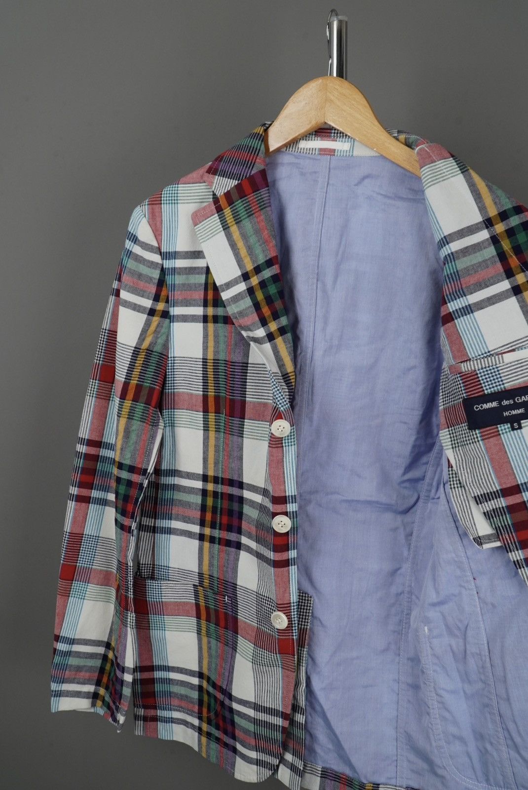 Comme des Garcons × Comme des Garcons Homme Comme Des Garcons Homme - Multi Color Flannel Blazer Men’s Size 44S - 7 Thumbnail