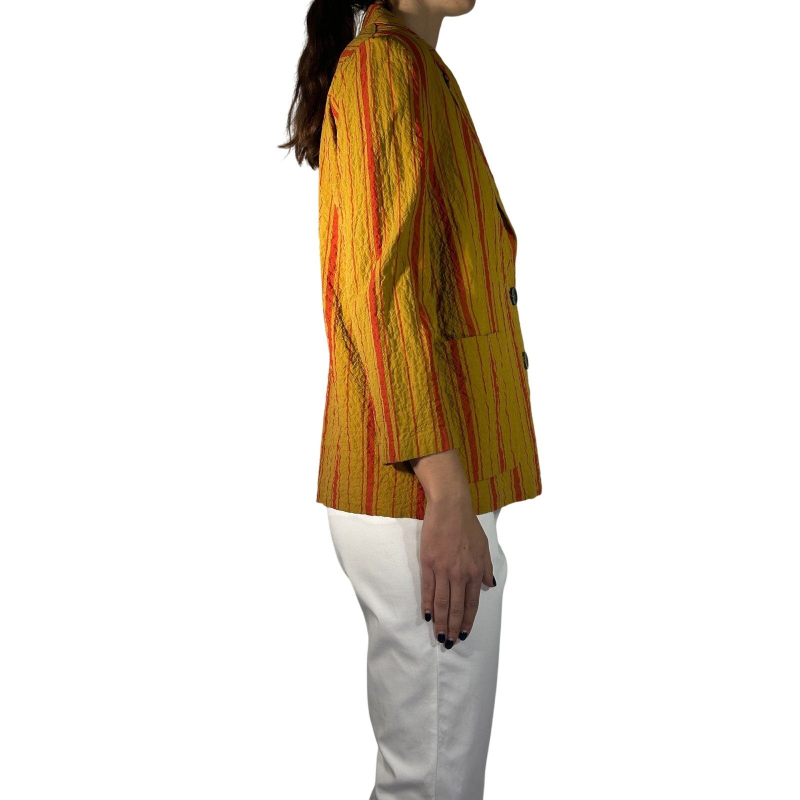 Other MOMONI Omaha Blazer Jacket Striped Mustard Yellow IT 42 US 6 Size M / US 6-8 / IT 42-44 - 4 Thumbnail