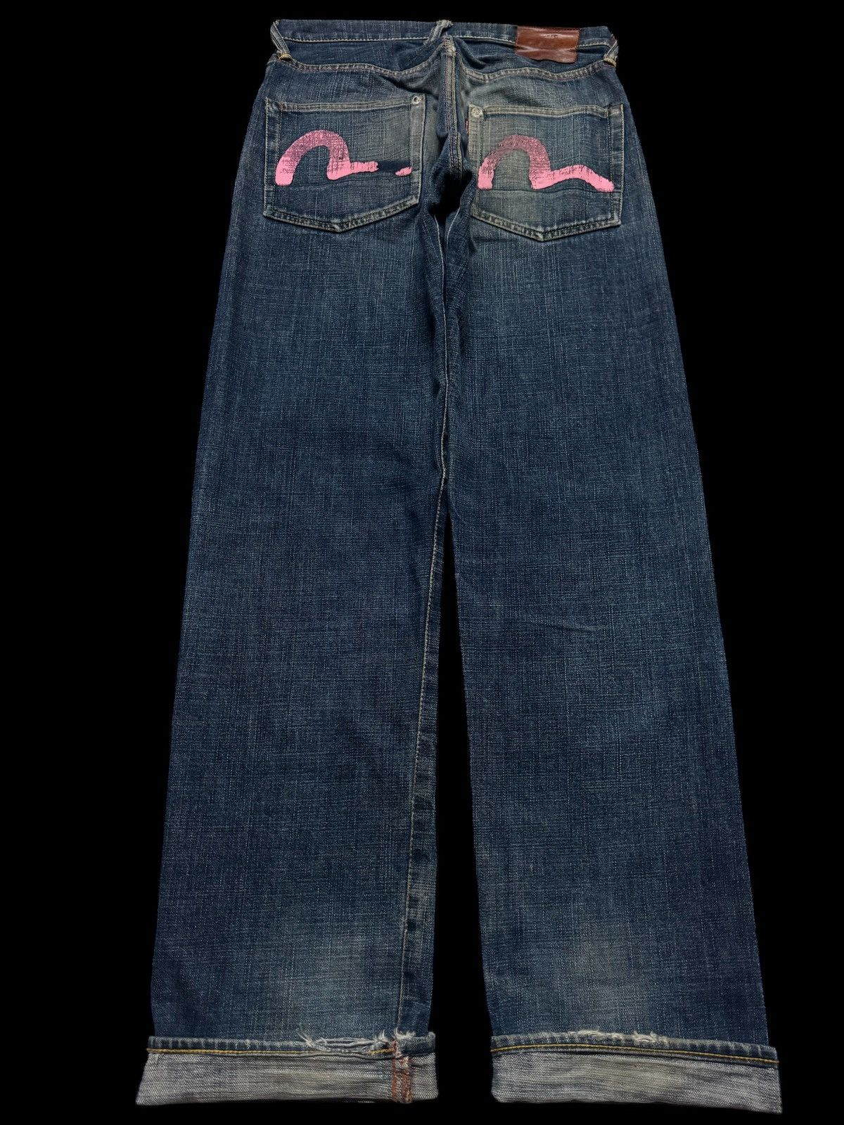EVISU エヴィス 2007 道楽 ペイント 赤耳 デニム パンツ