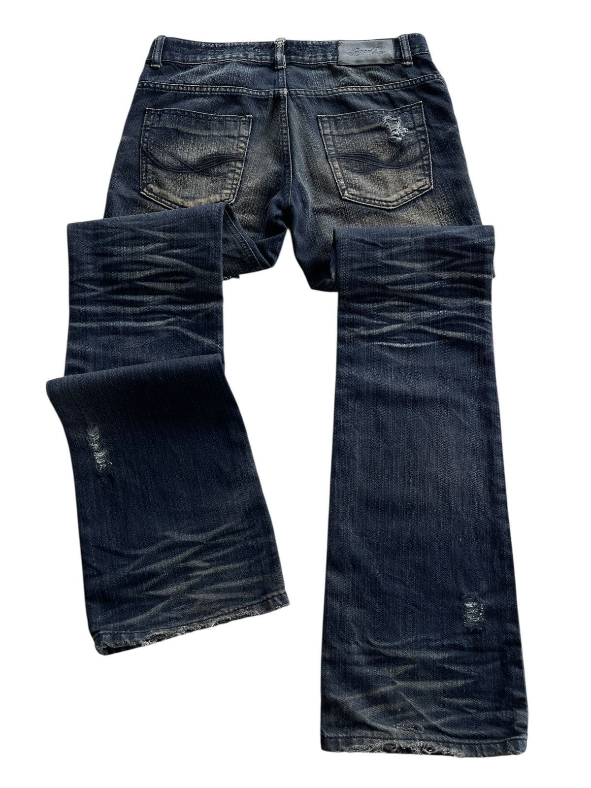 Japanese Brand CavariA Distressed Flare Denim Size US 30 / EU 46 - 4 Thumbnail
