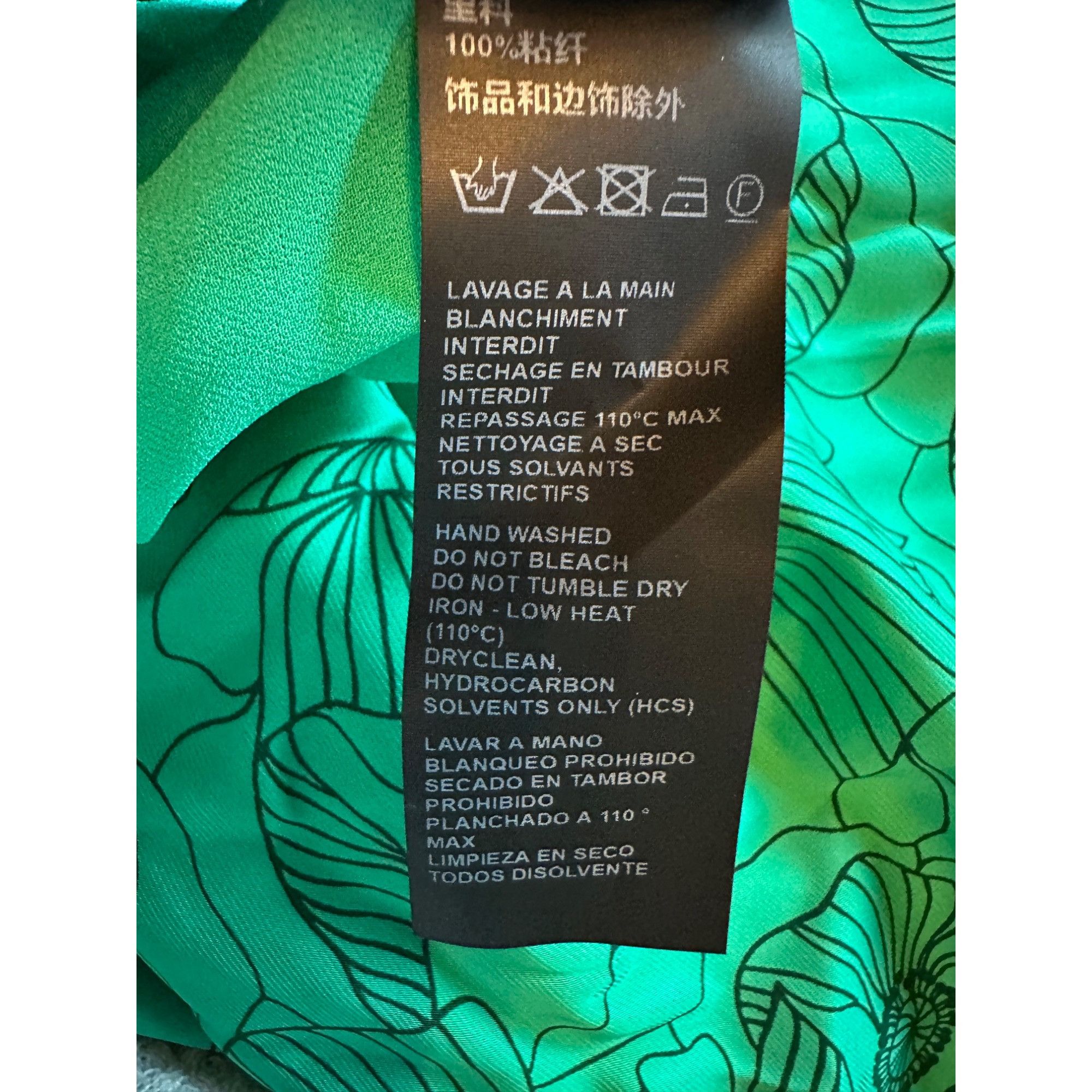 The Kooples The Kooples Green Graphic Poppies Maxi Dress Cut-Out Back Si Size M / US 6-8 / IT 42-44 - 7 Thumbnail