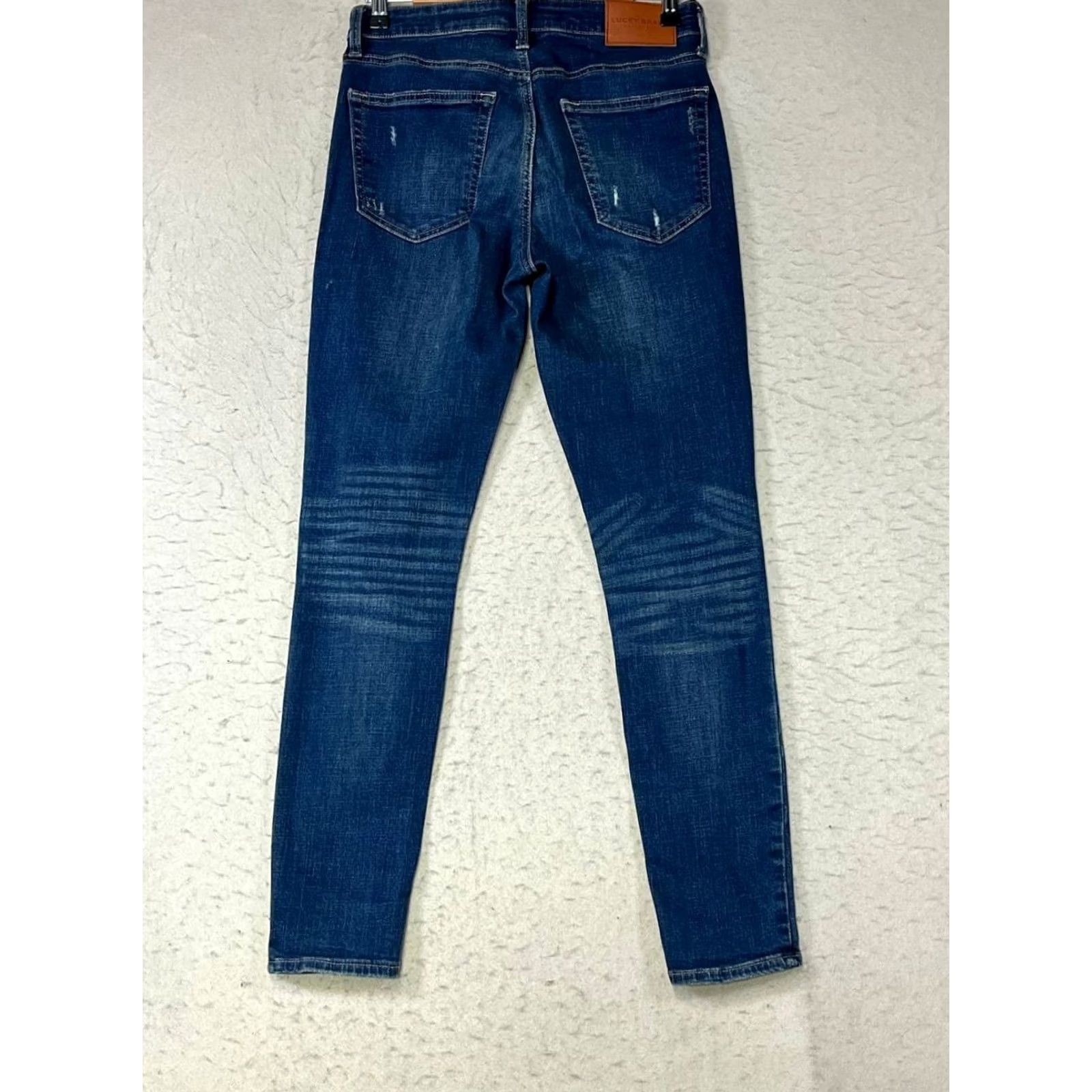 Lucky Brand Lucky Brand Womens Skinny Jeans 4 High Rise Bridgette Blue Denim Pants 27 Size 27" / US 4 / IT 40 - 2 Thumbnail