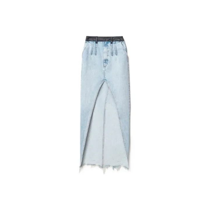 Alexander Wang Alexander Wang Blue High-Slit Denim Skirt 0079 Size 24" / US 00 / IT 34 - 1 Thumbnail