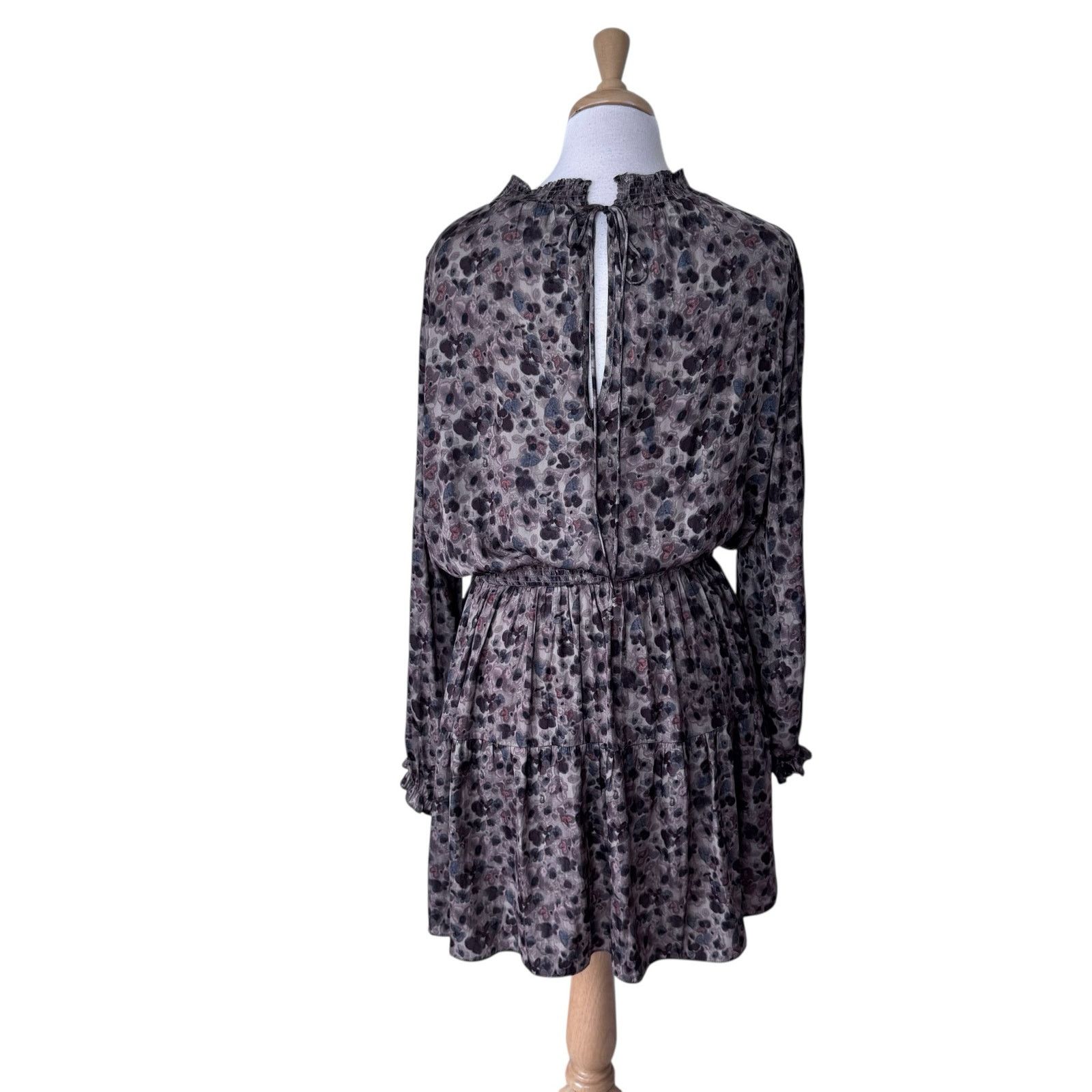 Grade & Gather GRADE & GATHER Printed Smocked Waist Multicolor Mini Dress Size L / US 10 / IT 46 - 2 Thumbnail