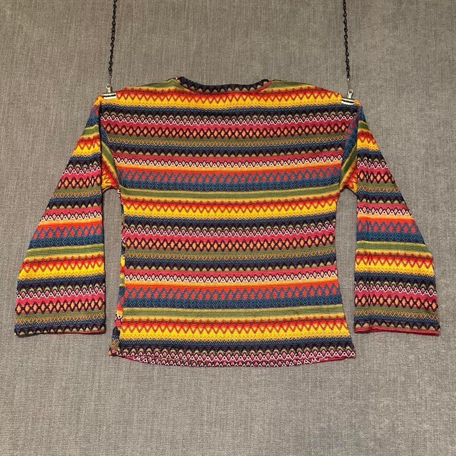 Coogi Multicolor 3D Kint sweater Size L / US 10 / IT 46 - 2 Thumbnail