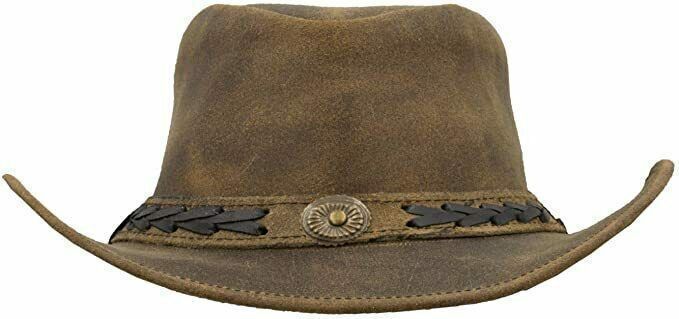 Other Australian Unisex Western Cowboy Style Tan Crazy Hat Size 26 - 5 Thumbnail