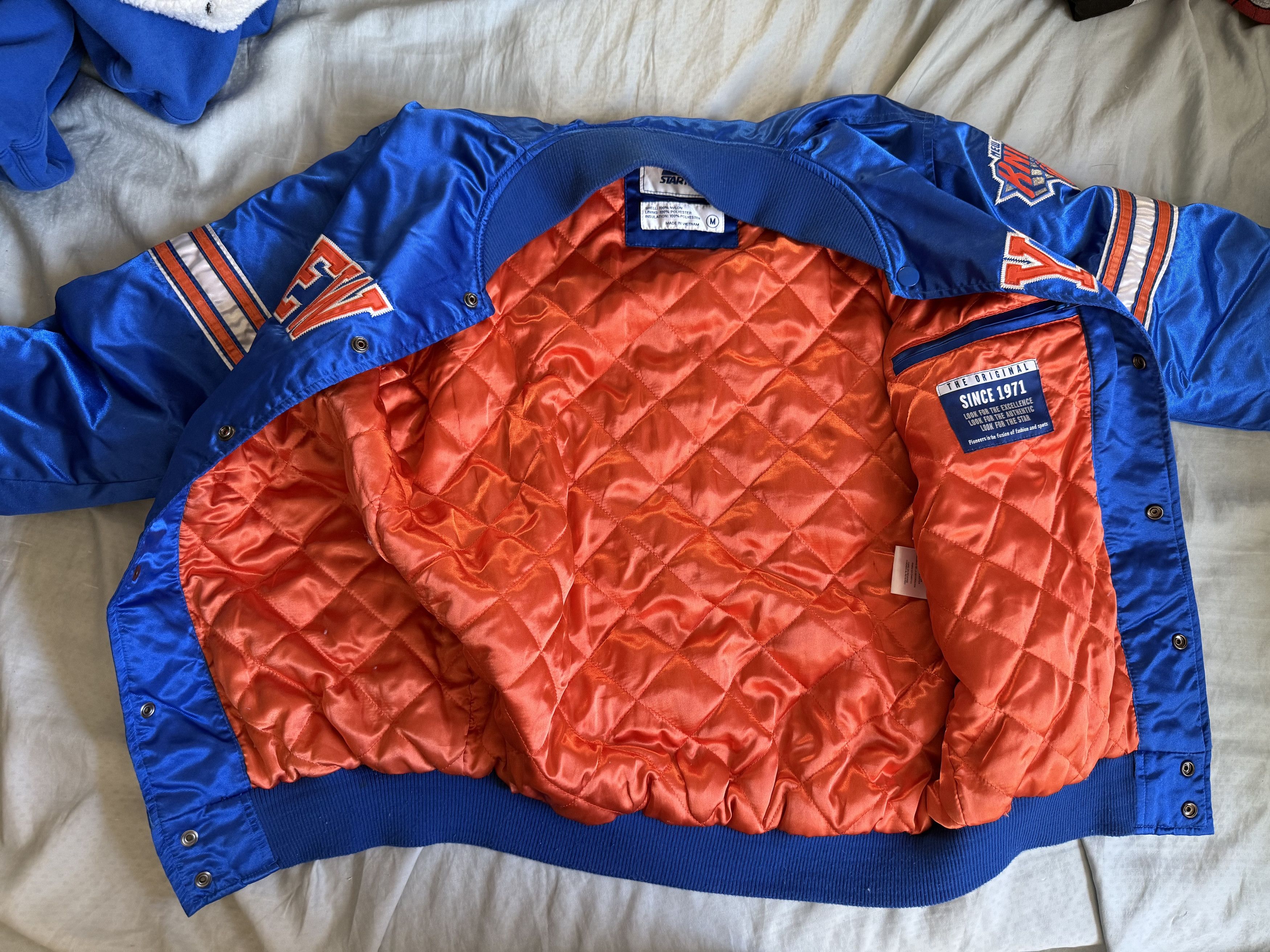 Starter Starter New York Knicks Satin Bomber Jacket Medium Size US M / EU 48-50 / 2 - 5 Thumbnail