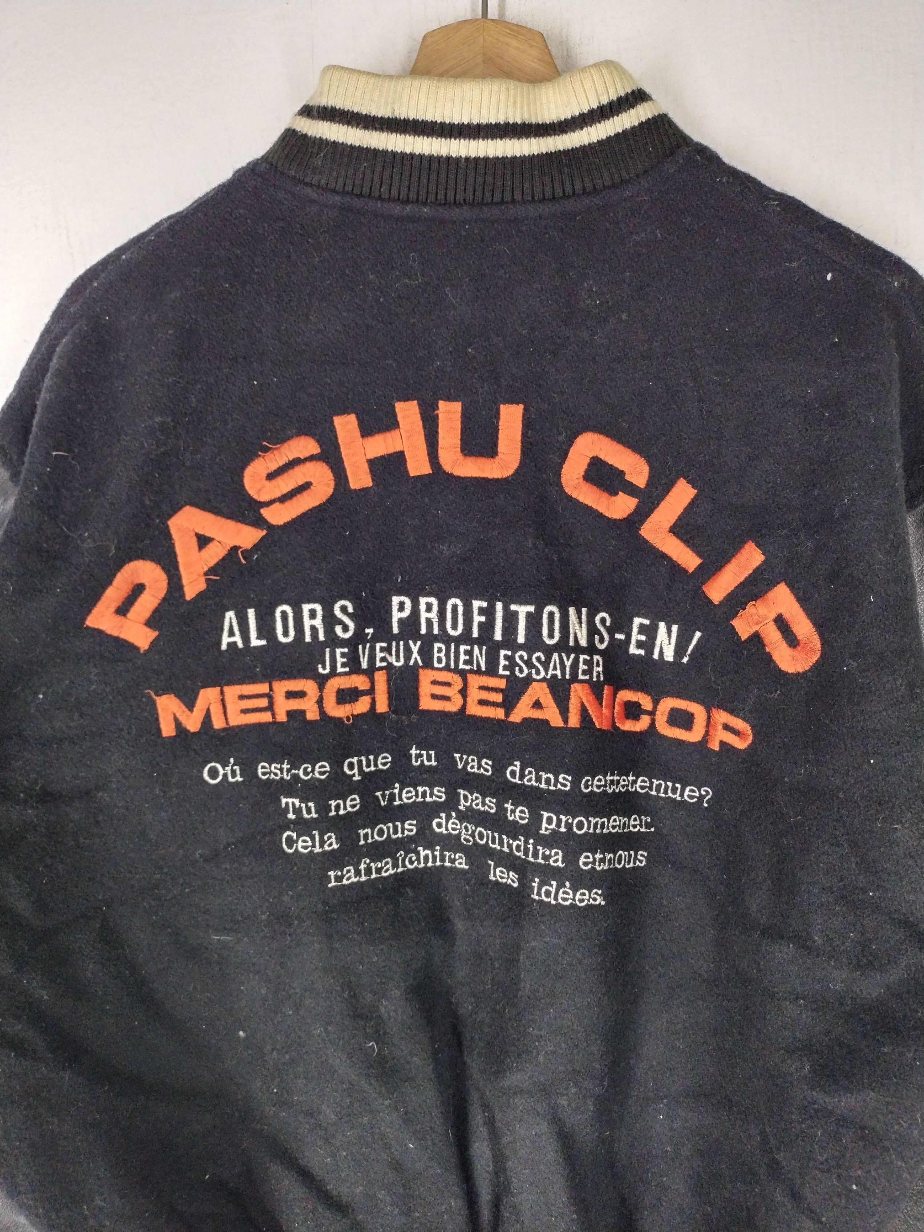 Vintage Vintage Pashu Clip Varsity Leather/Wool Jacket Size US M / EU 48-50 / 2 - 9 Thumbnail