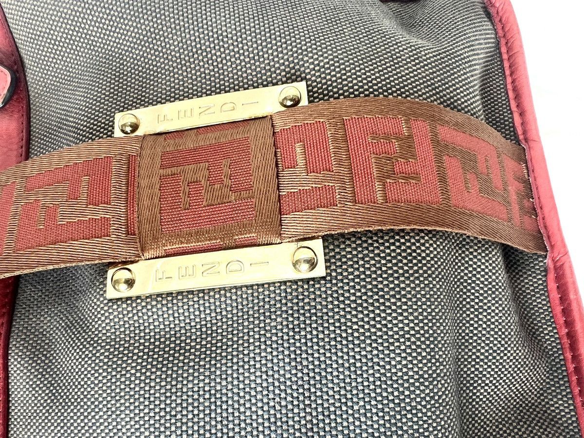 Fendi Fendi Zucca Canvas Tote – Red Trim Edition Size ONE SIZE - 17 Thumbnail