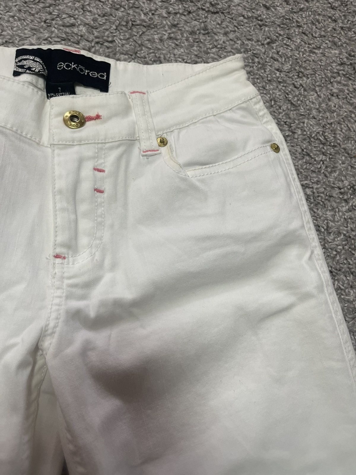 Ecko Unltd. Ecko Red Y2k Flared White Jeans size 7 Size 27" / US 4 / IT 40 - 10 Thumbnail
