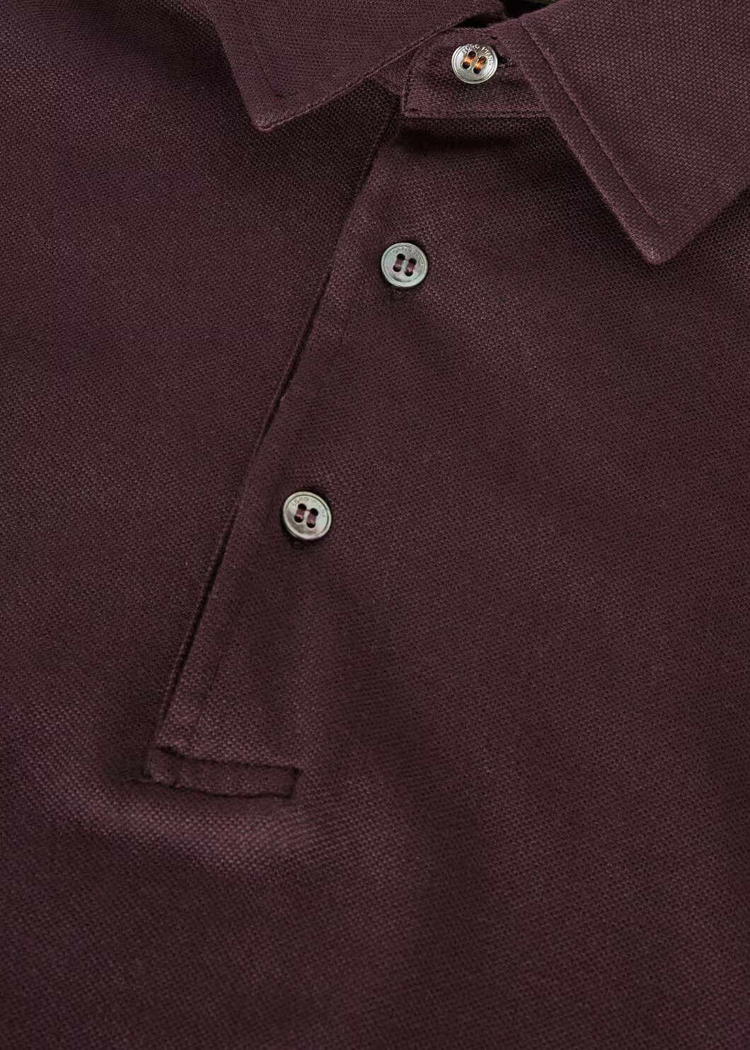 Loro Piana o1w1db10125 FAN5407 Polo Shirt in Burgundy Size US L / EU 52-54 / 3 - 3 Thumbnail
