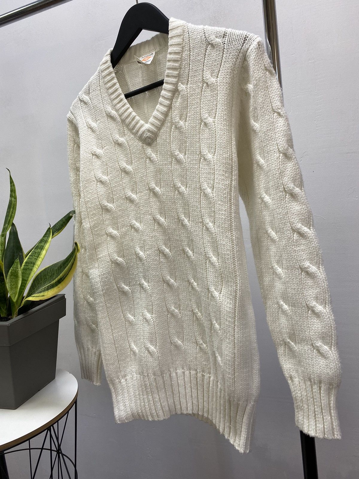 Umbro × Vintage Vintage 70s 80s Umbro Cable Sweater Men’s Sport White M Size US M / EU 48-50 / 2 - 2 Thumbnail
