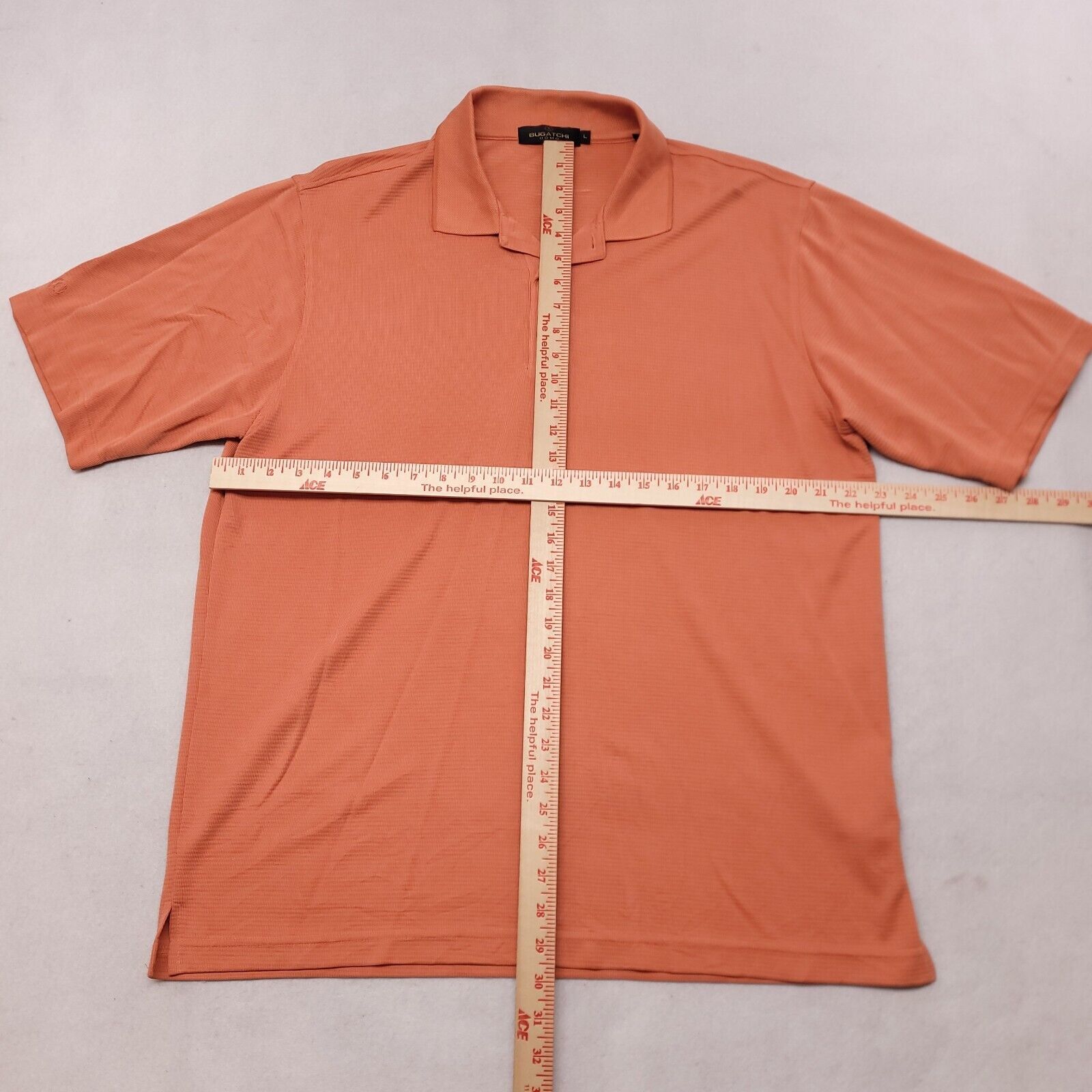BUGATCHI Bugatchi Vomo Casual Pullover Polo Shirt Mens Size L Orange Size US L / EU 52-54 / 3 - 6 Thumbnail