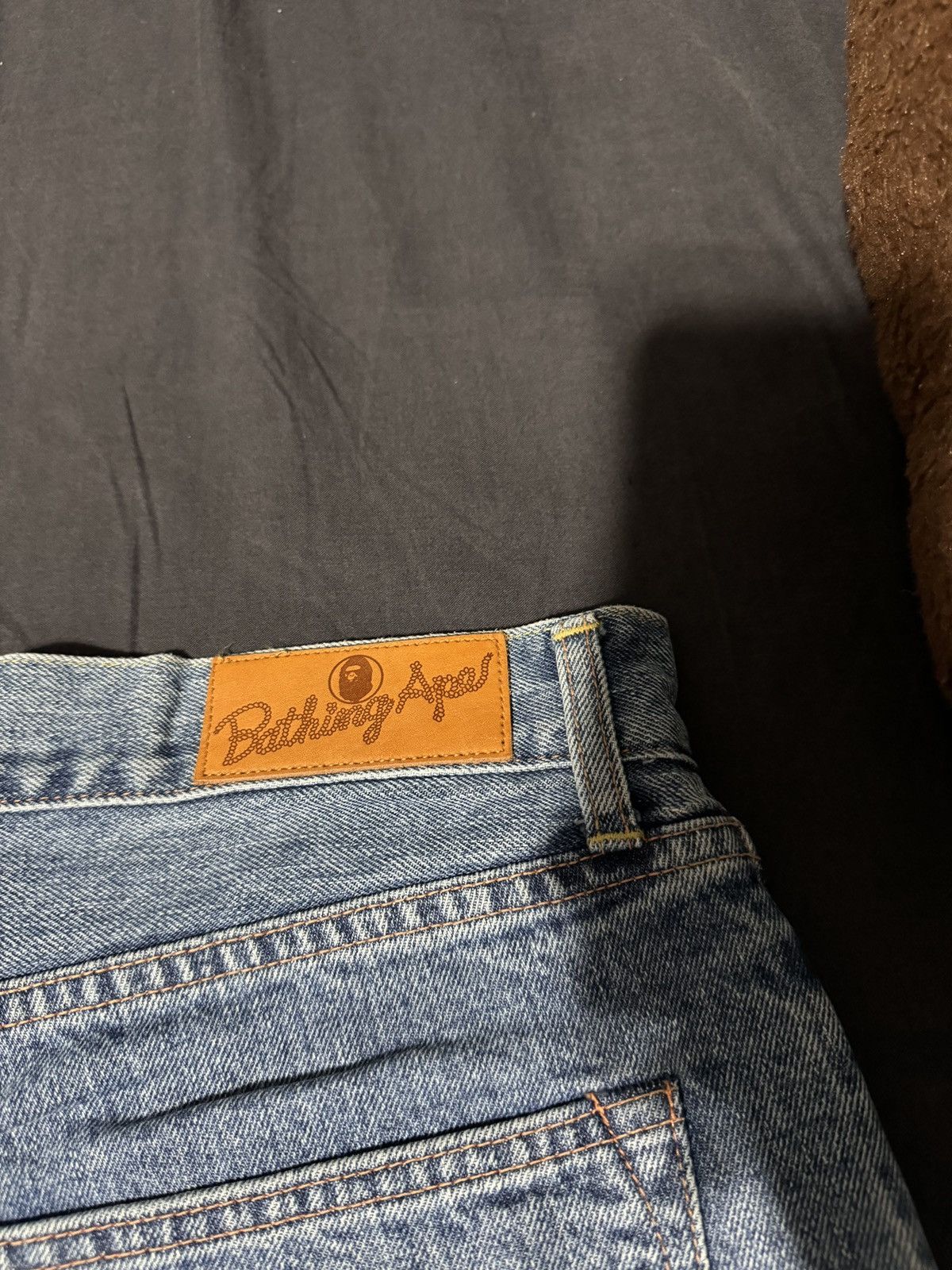 Bape Shark Washed Wide Denim Pants Size US 36 / EU 52 - 6 Thumbnail