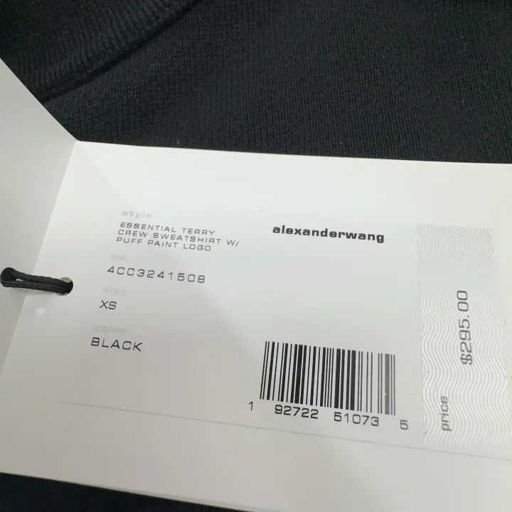 Alexander Wang Alexander Wang Black Cotton Logo Sweatshirt - Size XS / US 0-2 / IT 36-38 - 6 Thumbnail