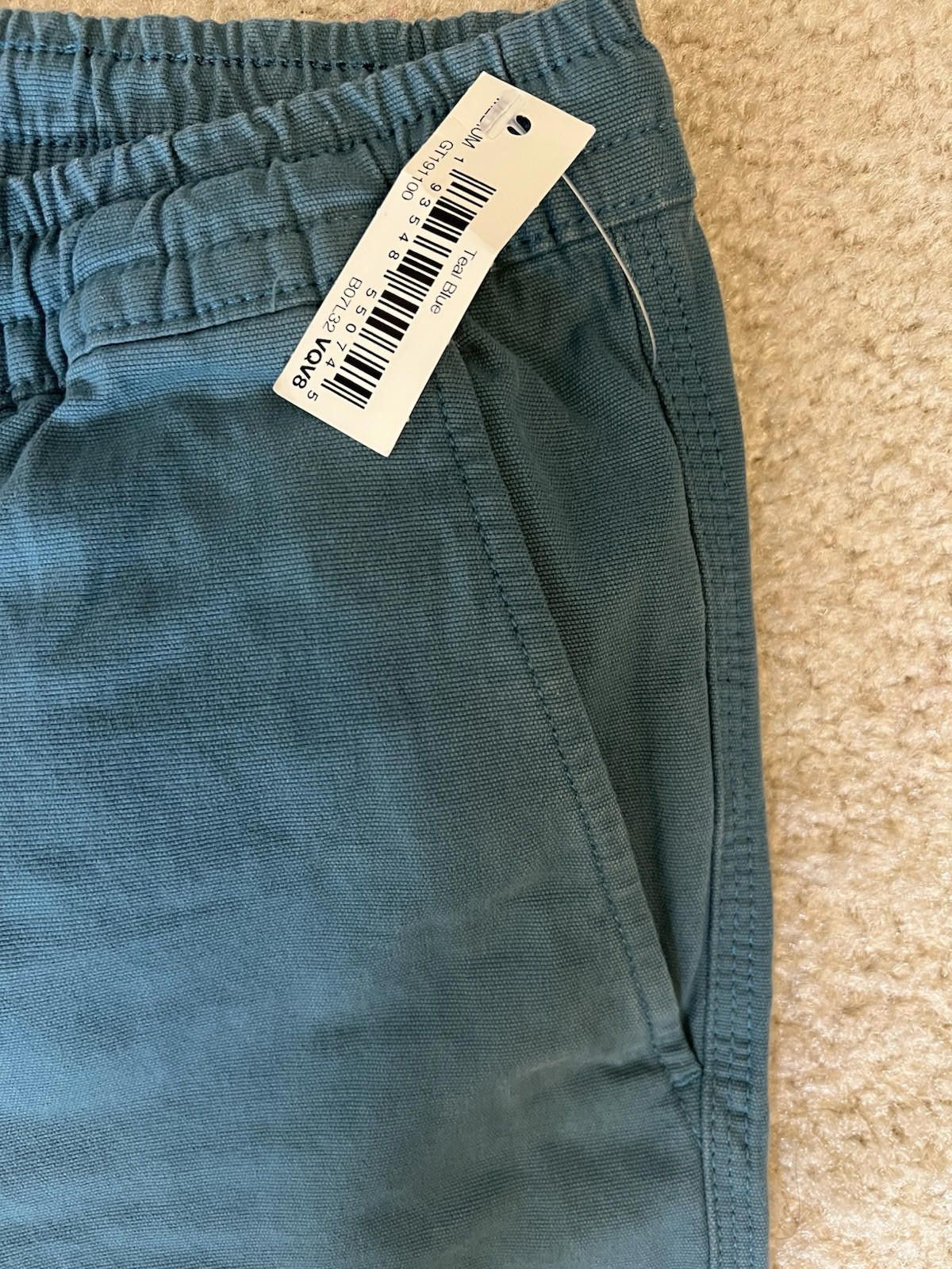 Designer Goodthreads Elastic Drawstring Canvas Shorts Teal Sz M Size US 32 / EU 48 - 3 Thumbnail
