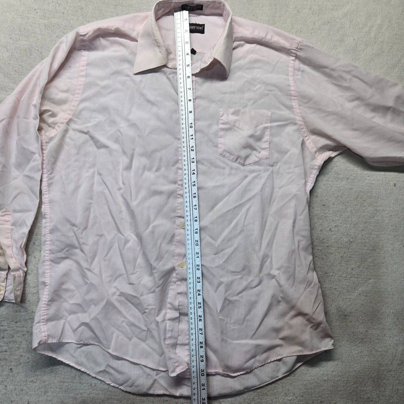 Needles Botany 500 Dress Shirt Button Up Adult Men's 17 White Cotton Polyester Long Sleeve Classic 34/35 17 Mens Size 46R - 6 Thumbnail