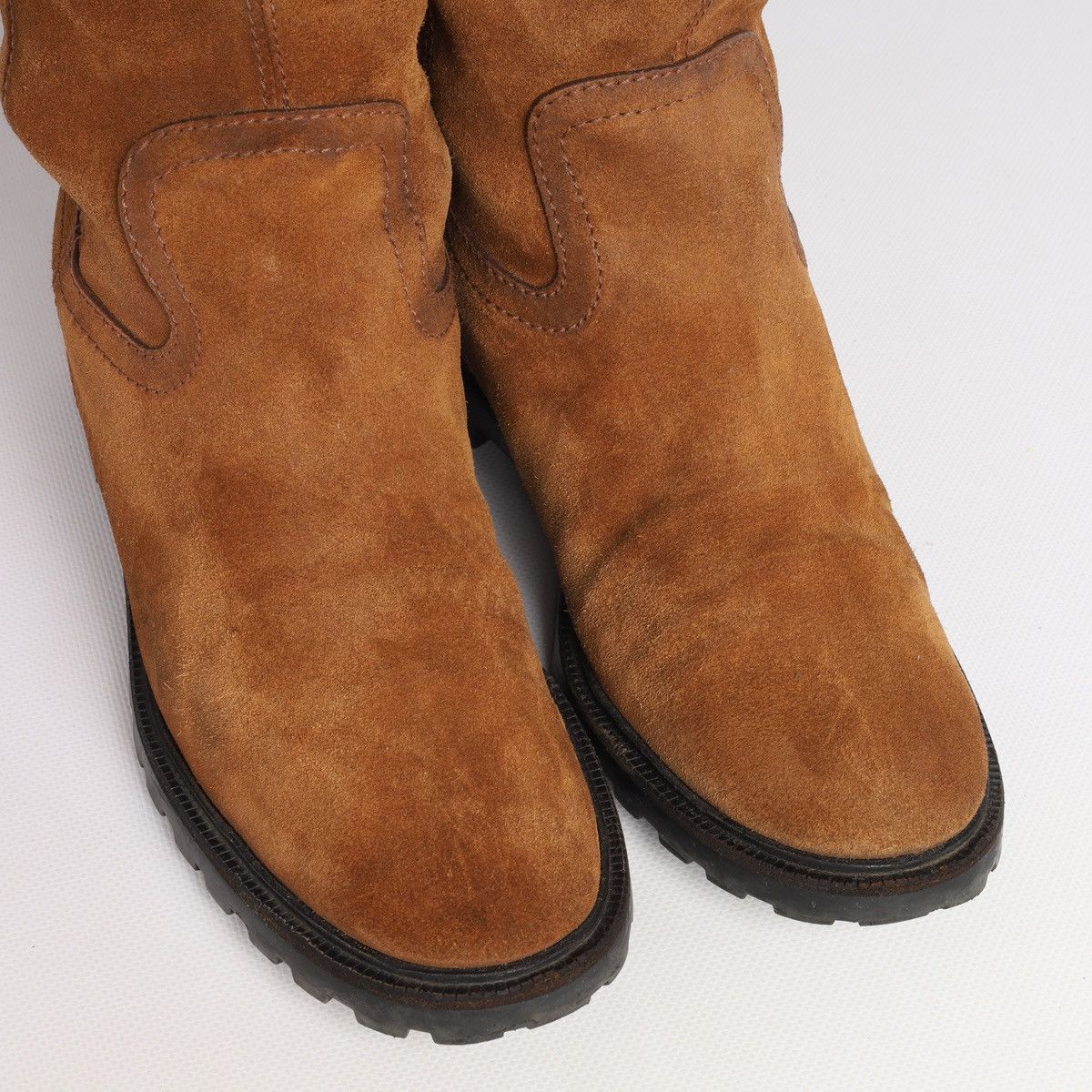 Gucci Gucci Suede Shearling Web Boots Brown Saint Moritz High Shoe Size US 8.5 / IT 38.5 - 17 Thumbnail