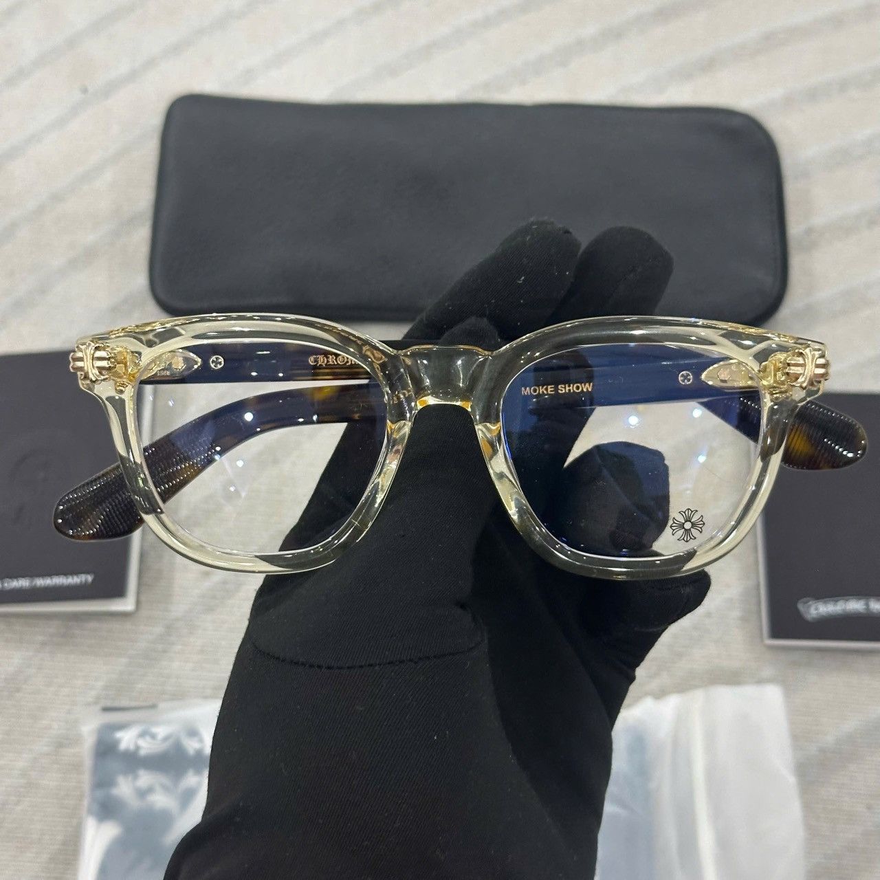 Chrome Hearts CHROME HEARTS SMOKE SHOW PALE ALE - DARK TORTOISE Size ONE SIZE - 4 Thumbnail
