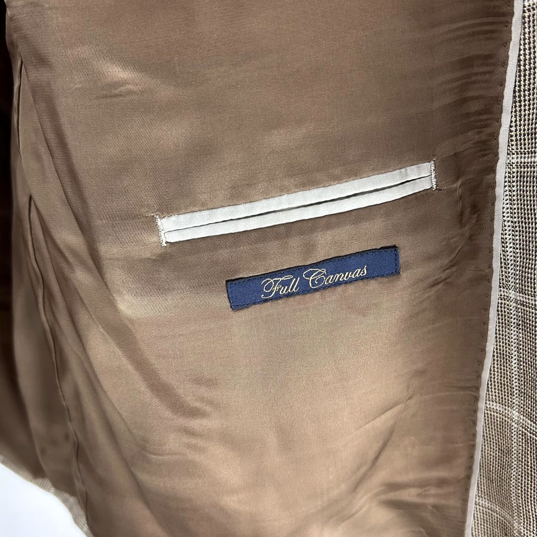 Brooks Brothers VINTAGE? No. Brooks Brothers Sport Coat Mens 48R Brown Windowpane 1818 Madison Full Canvas Size US M / EU 48-50 / 2 - 6 Thumbnail
