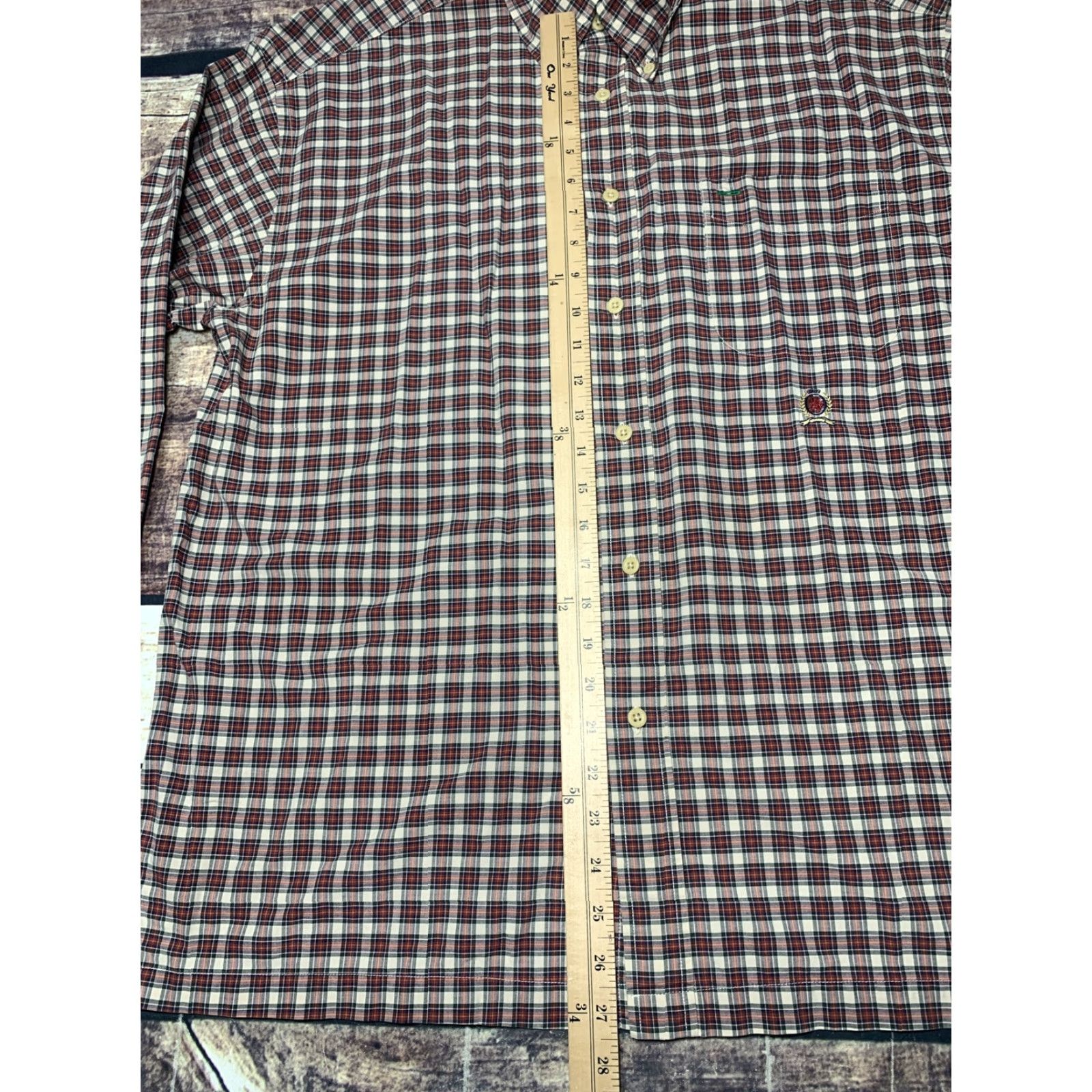 Tommy Hilfiger Tommy Hilfiger Men's Shirt Size Large Red White Green Plaid Long Sleeve Button-Up Collar-Down Cotton MENS Regular Vintage: No (But can't add new info) Size US L / EU 52-54 / 3 - 6 Thumbnail