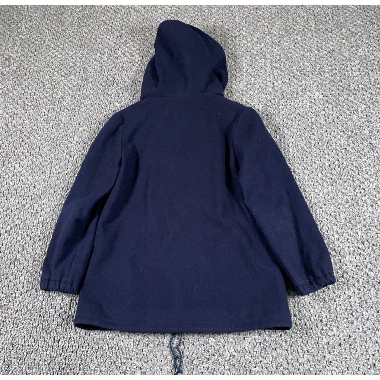Mackintosh VINTAGE Mackintosh Wool Hooded Vestcoat Women's 8 Dark Blue Elegant Pea Coat Size M / US 6-8 / IT 42-44 - 2 Thumbnail