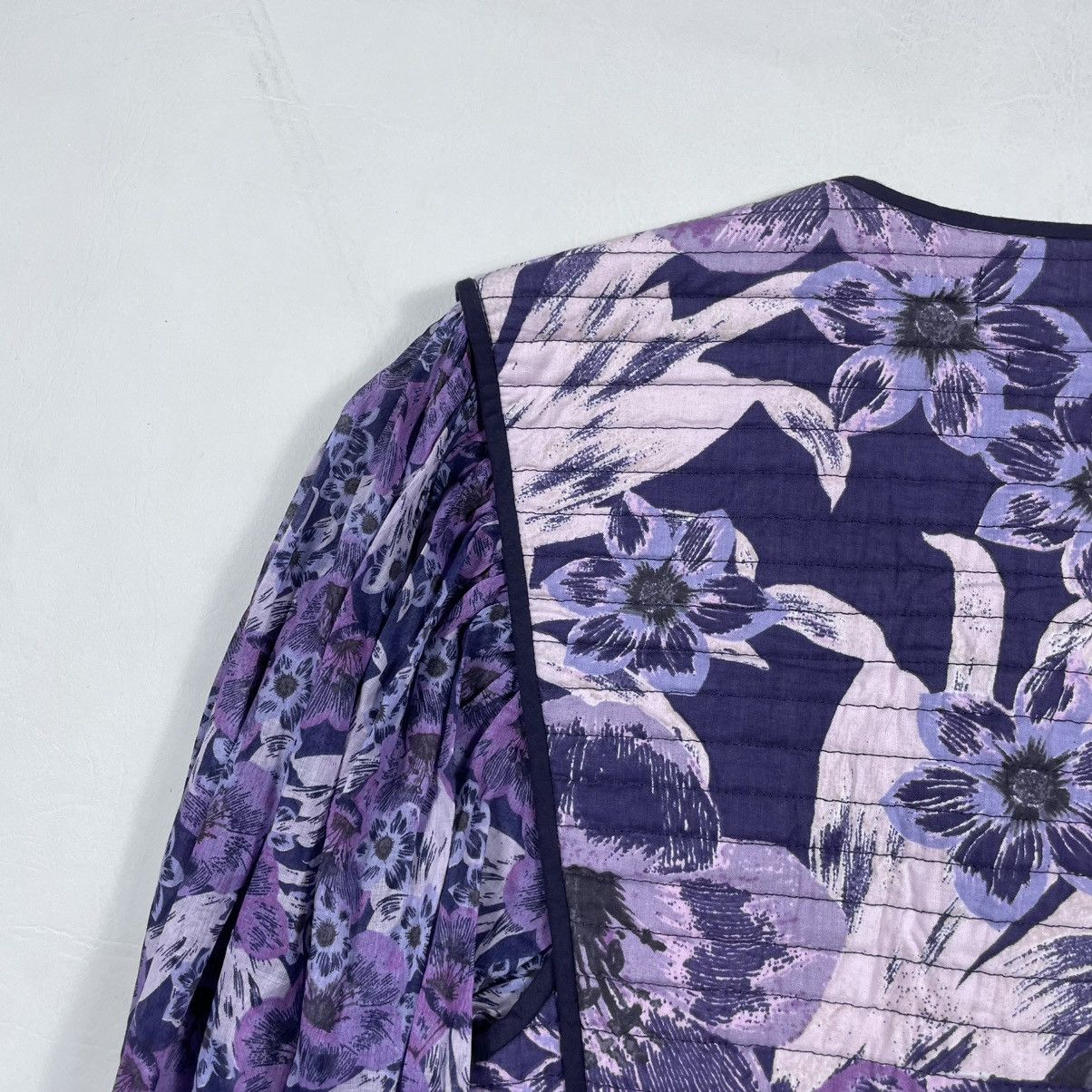 Isabel Marant Etoile ISABEL ÉTOILE MARANT PURPLE HALITA FLORAL CROPPED BLOUSE Size XS / US 0-2 / IT 36-38 - 14 Thumbnail